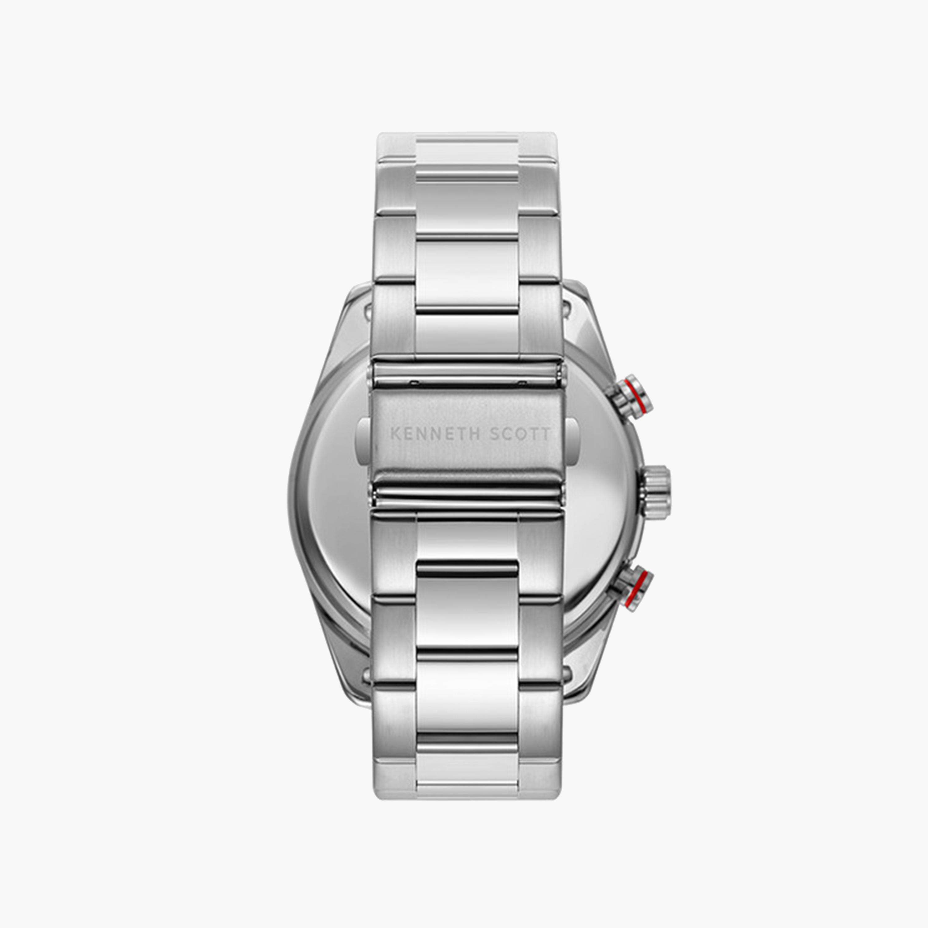 Kenneth Scott Men's 47 MM Silver Strap Chronograph Stainless Steel Watch | K24117-SBSN-men-watchesandjewellery-watches-image-3