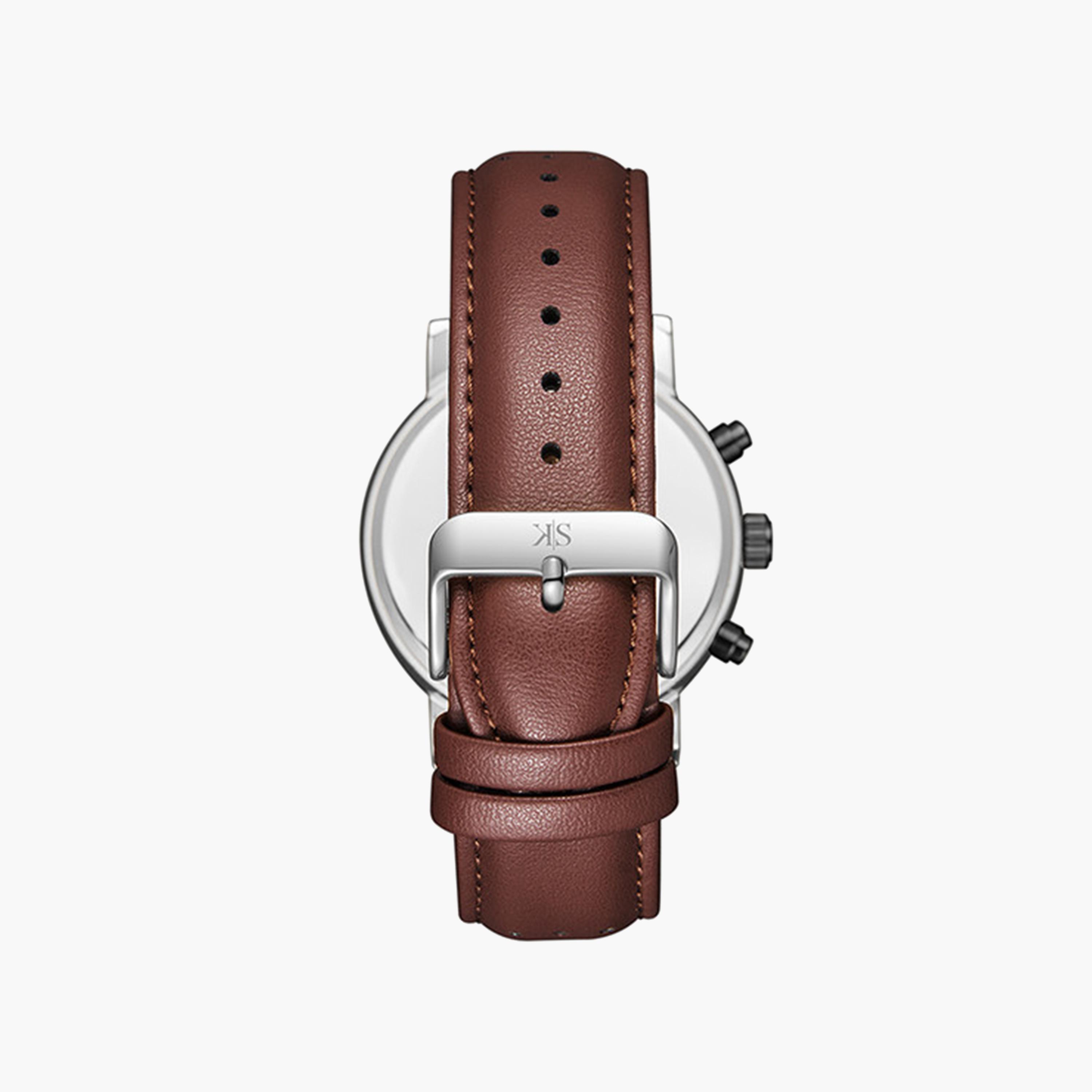 كينيث سكوت-  ساعة رجالية جلدية تناظرية بحزام بني   44 مم | K24119-QLDB-men-watchesandjewellery-watches-image-3