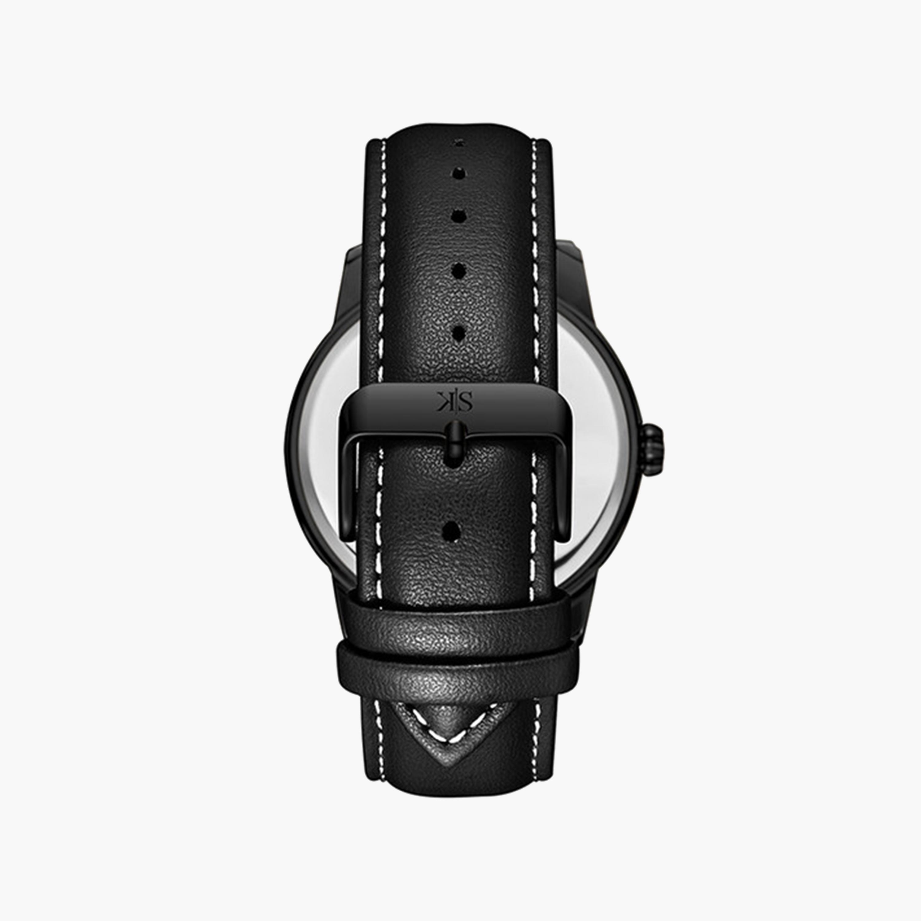 كينيث سكوت-  ساعة رجالية جلدية تناظرية سوار أسود   44 مم | K24020-BLBB-men-watchesandjewellery-watches-image-3