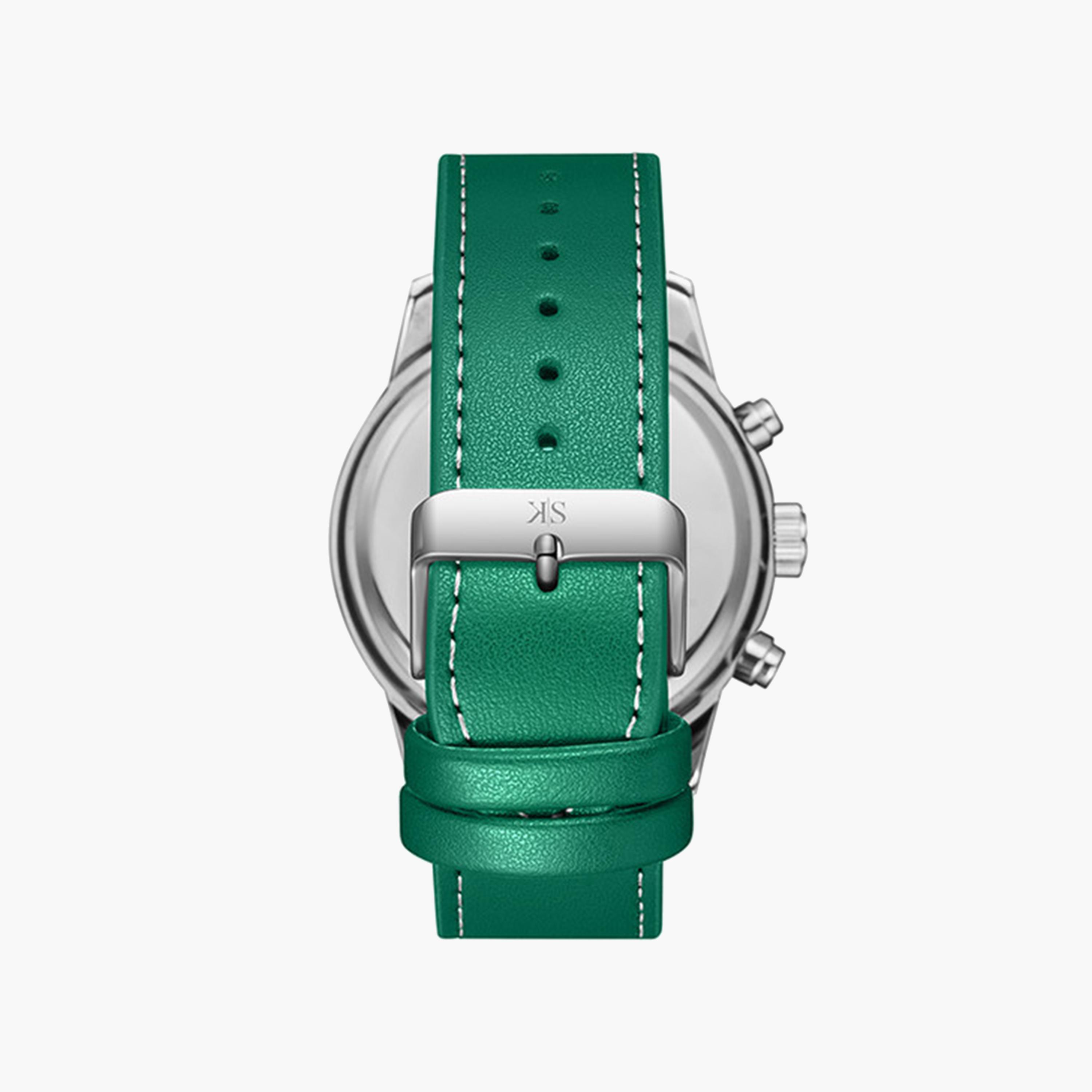 كينيث سكوت-  ساعة رجالية كرونوغراف جلدية سوار أخضر   50 مم | K24121-SLHHG-men-watchesandjewellery-watches-image-3