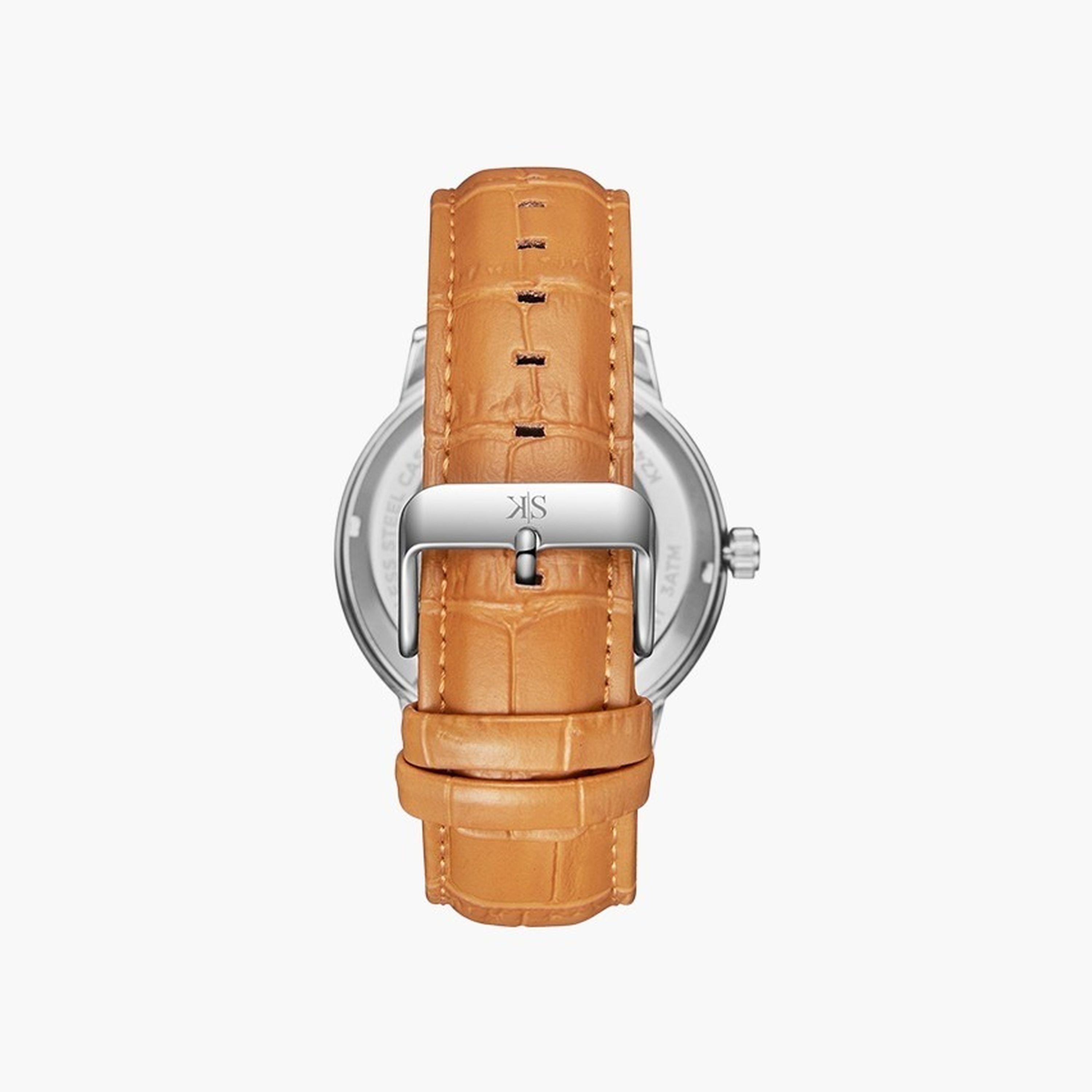 كينيث سكوت-  ساعة رجالية أوتوماتيكية   بحزام بني من الجلد 44 مم | K24323-TLFW-men-watchesandjewellery-watches-image-3