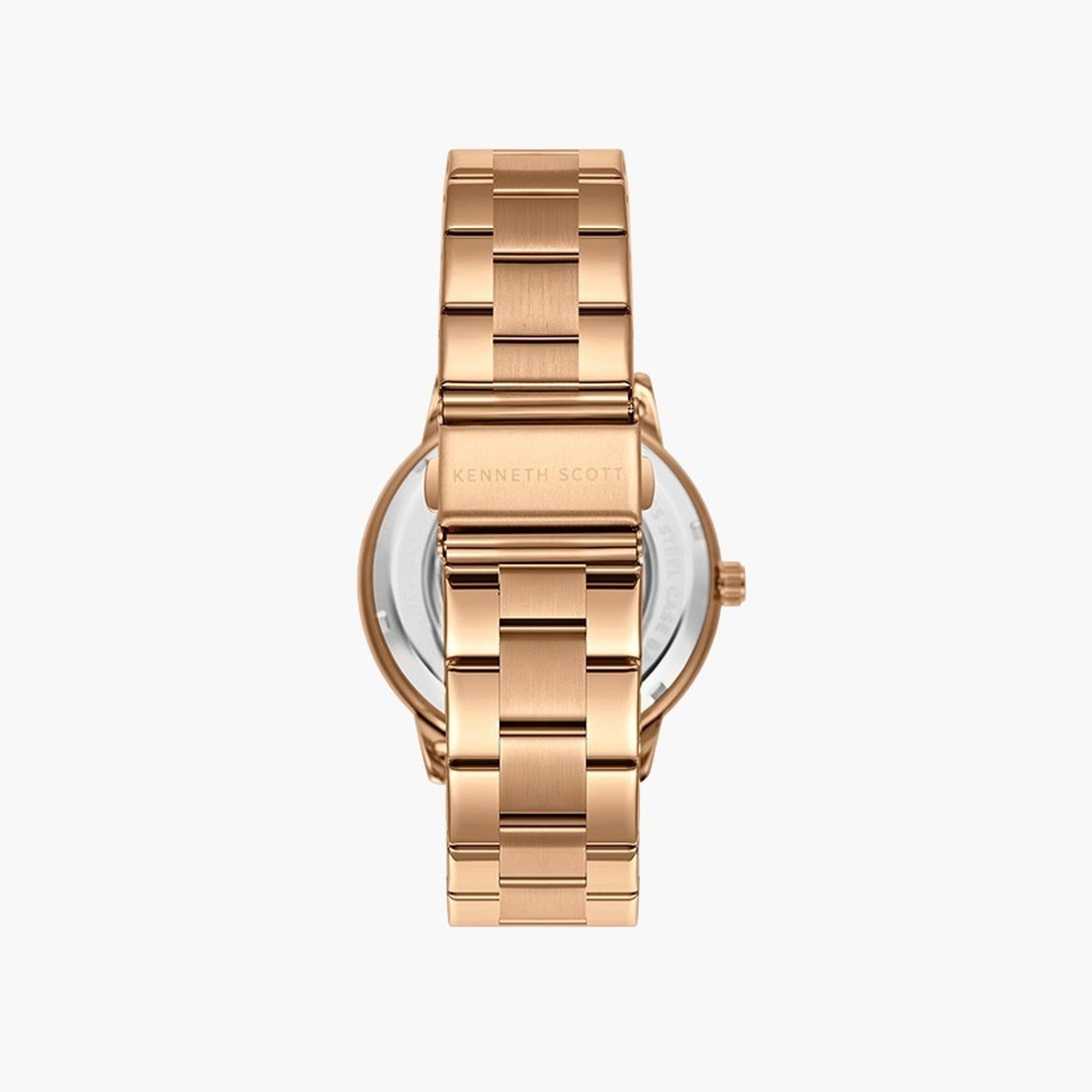 كينيث سكوت-  ساعة رجالية أوتوماتيكية   بحزام ذهبي من ستانلس ستيل 44 مم | K24324-DBDD-men-watchesandjewellery-watches-image-2