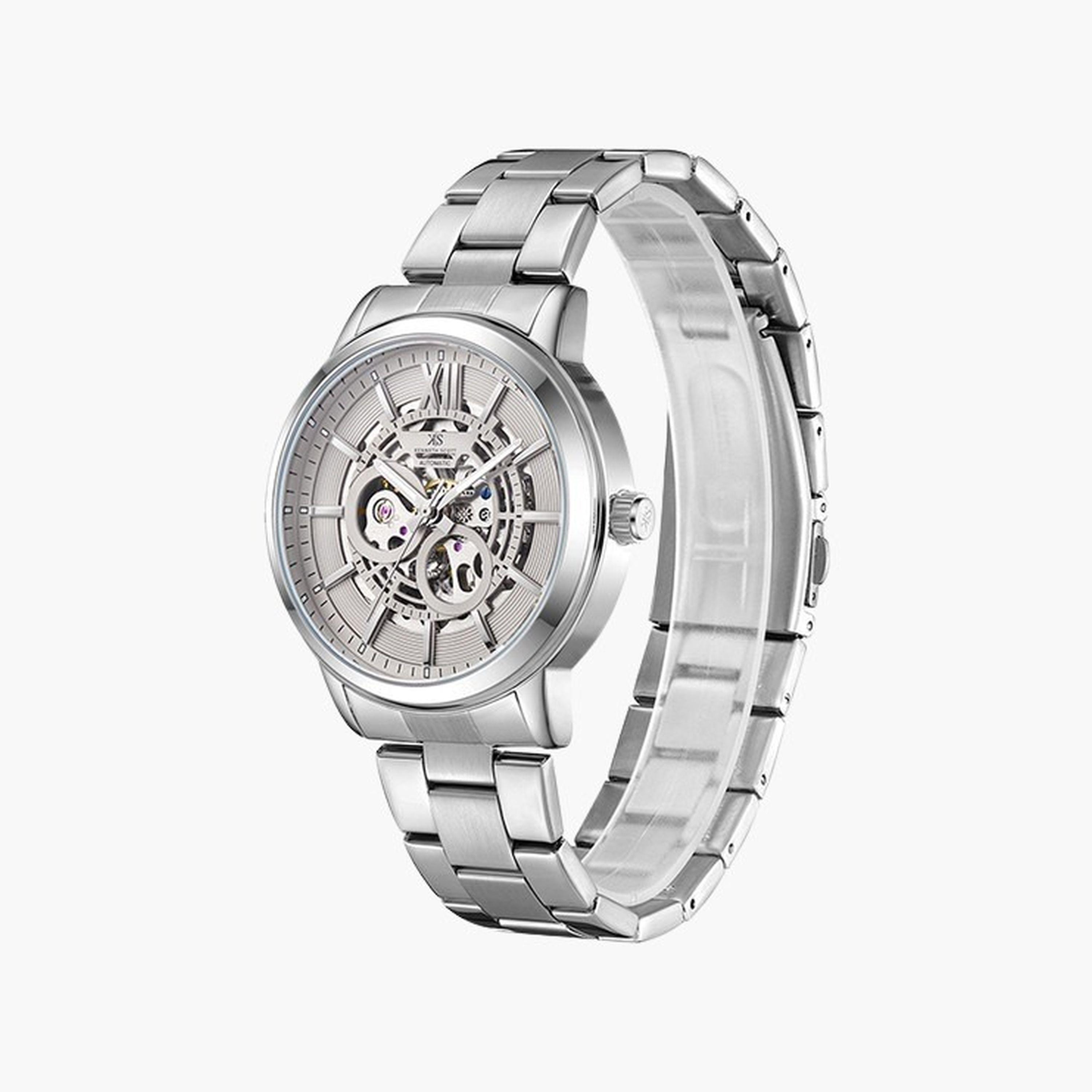Kenneth Scott Men's 44 MM Silver Strap Automatic Stainless Steel Watch | K24324-SBSX-men-watchesandjewellery-watches-image-2
