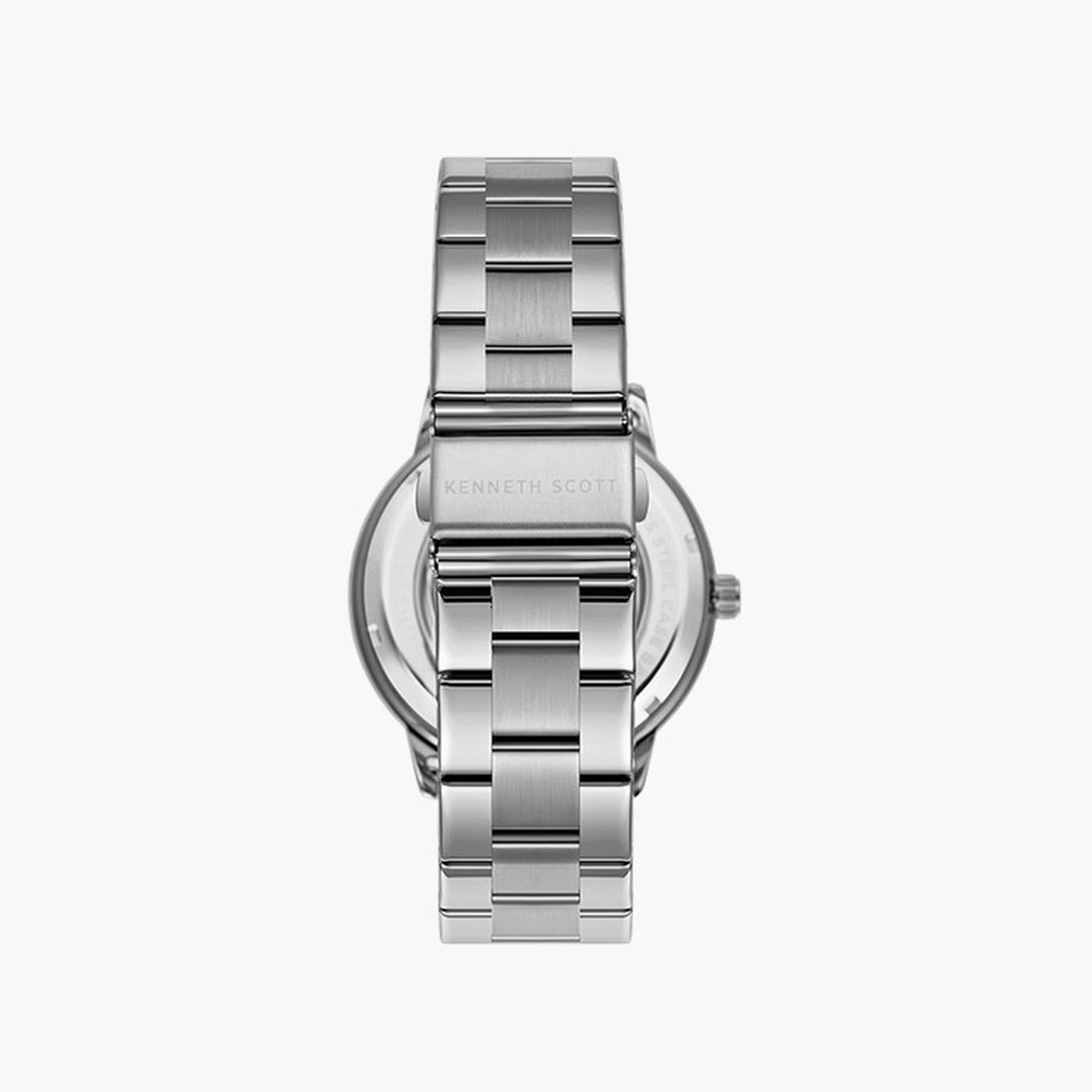 كينيث سكوت-  ساعة رجالية أوتوماتيكية   بحزام فضي من ستانلس ستيل 44 مم | K24324-KBSN-men-watchesandjewellery-watches-image-3