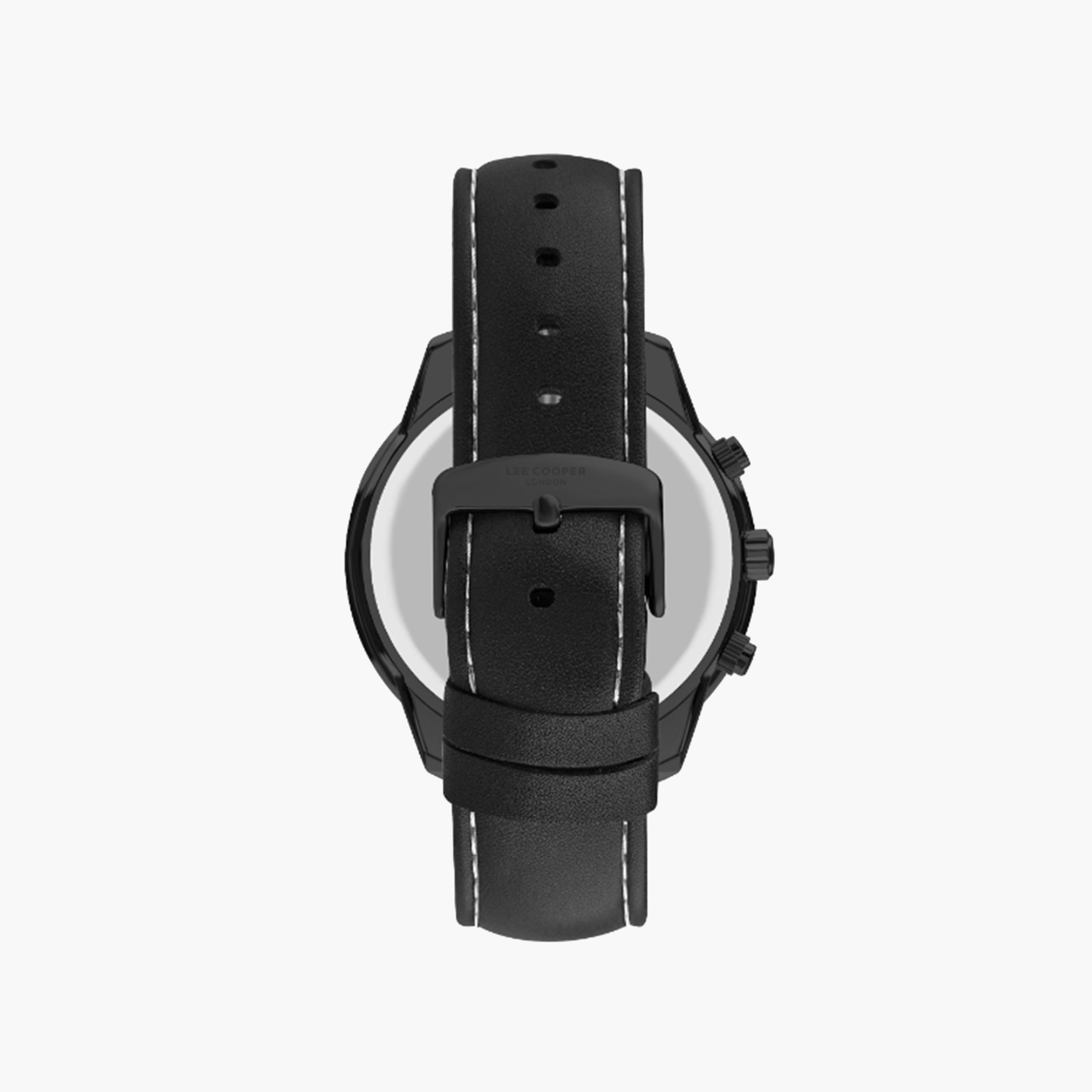 Lee Cooper Men's 48 MM Black Strap Chronograph Leather Watch | LC07468.651-men-watchesandjewellery-watches-image-3