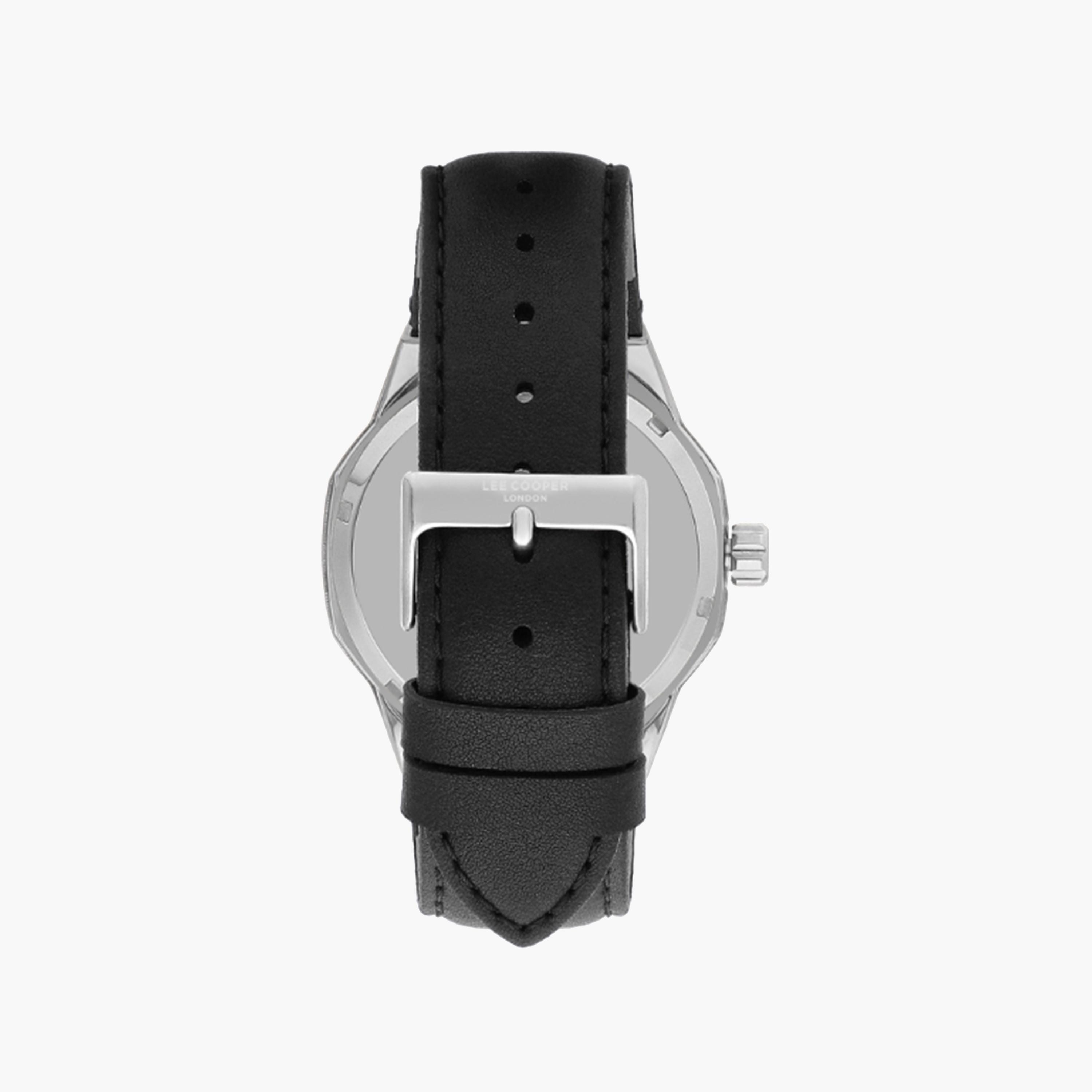 Lee Cooper Men's 52 MM Black Strap Automatic Leather Watch | LC07904.351-men-watchesandjewellery-watches-image-3