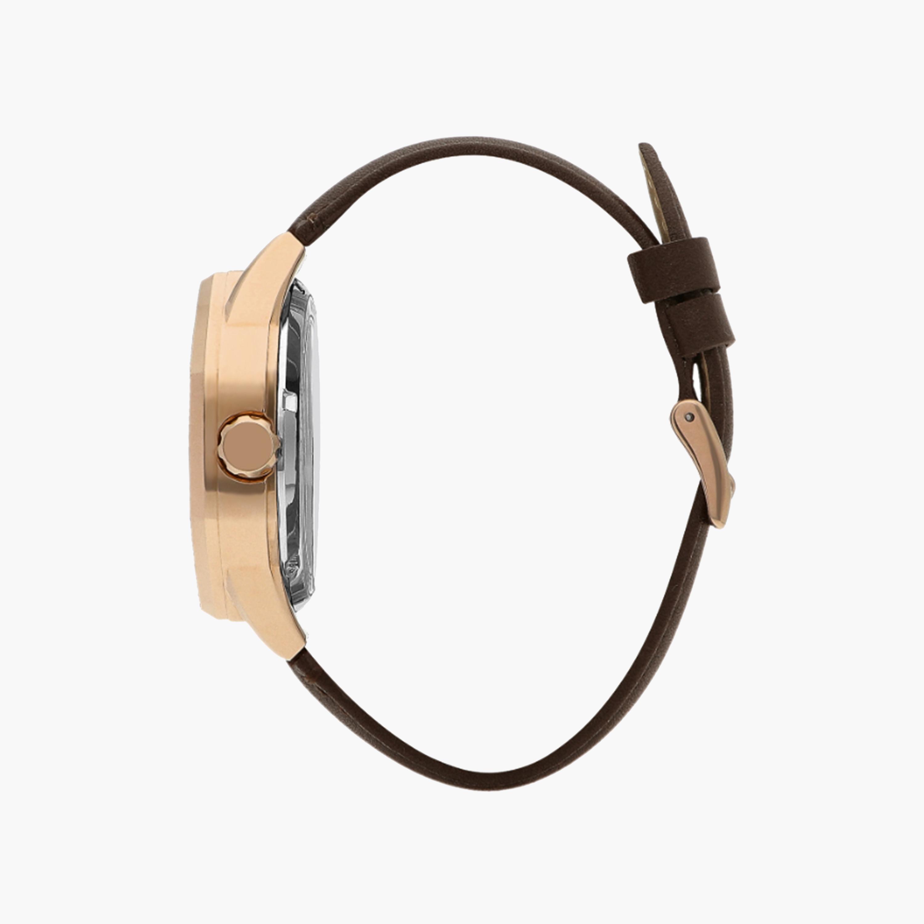 Lee Cooper Men's 52 MM Brown Strap Automatic Leather Watch | LC07904.454-men-watchesandjewellery-watches-image-2