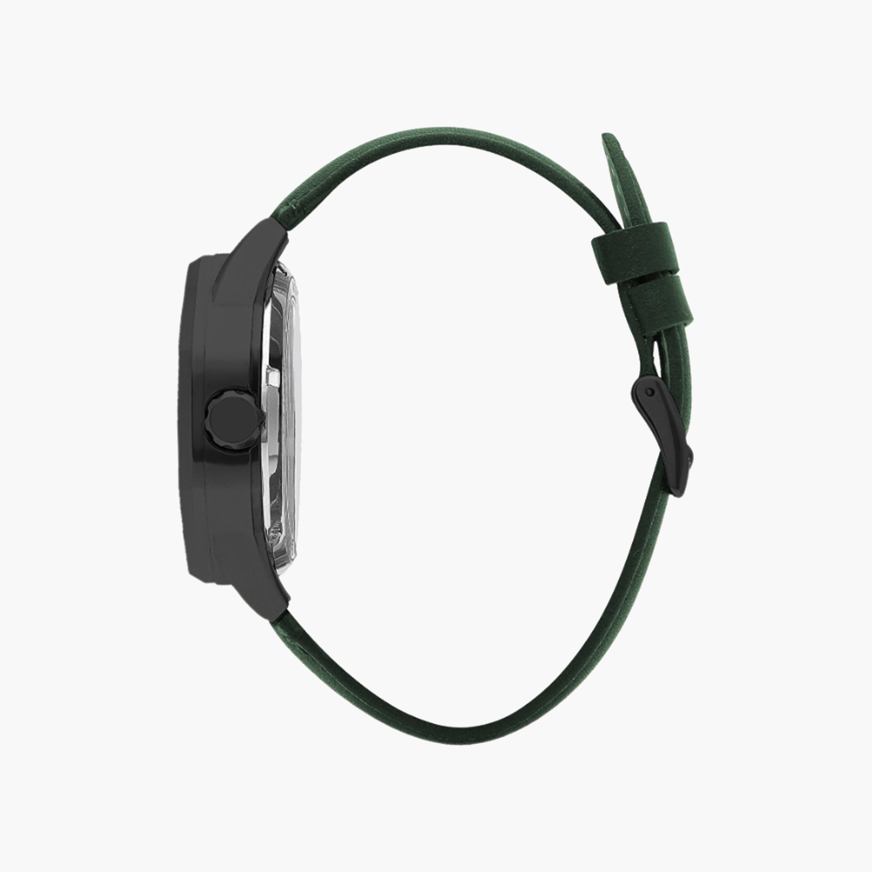 Lee Cooper Men's 52 MM Green Strap Automatic Leather Watch | LC07904.077-men-watchesandjewellery-watches-image-2