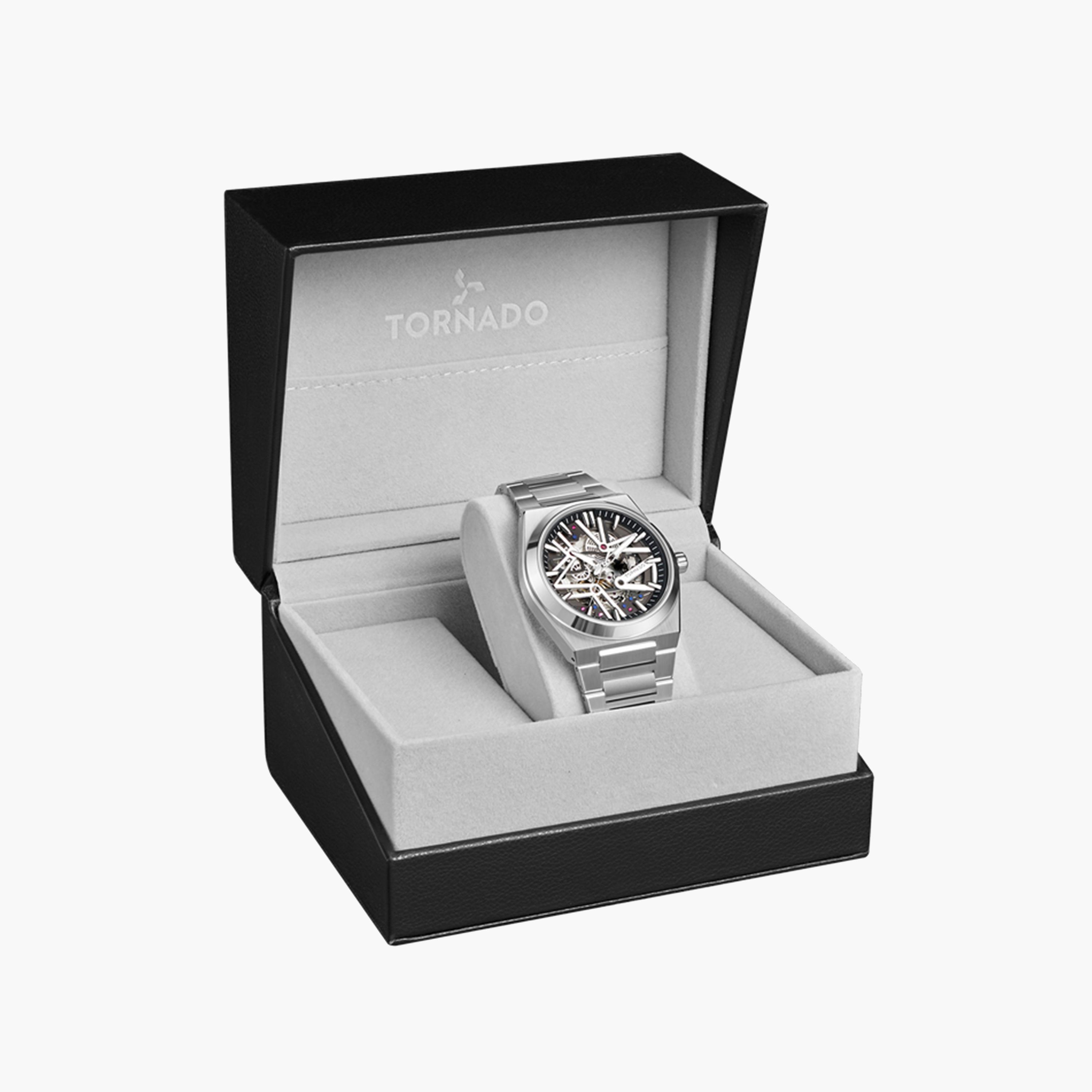 Tornado Men's 43 MM Silver Strap Automatic Metal Watch | T24301-SBSB-men-watchesandjewellery-watches-image-4
