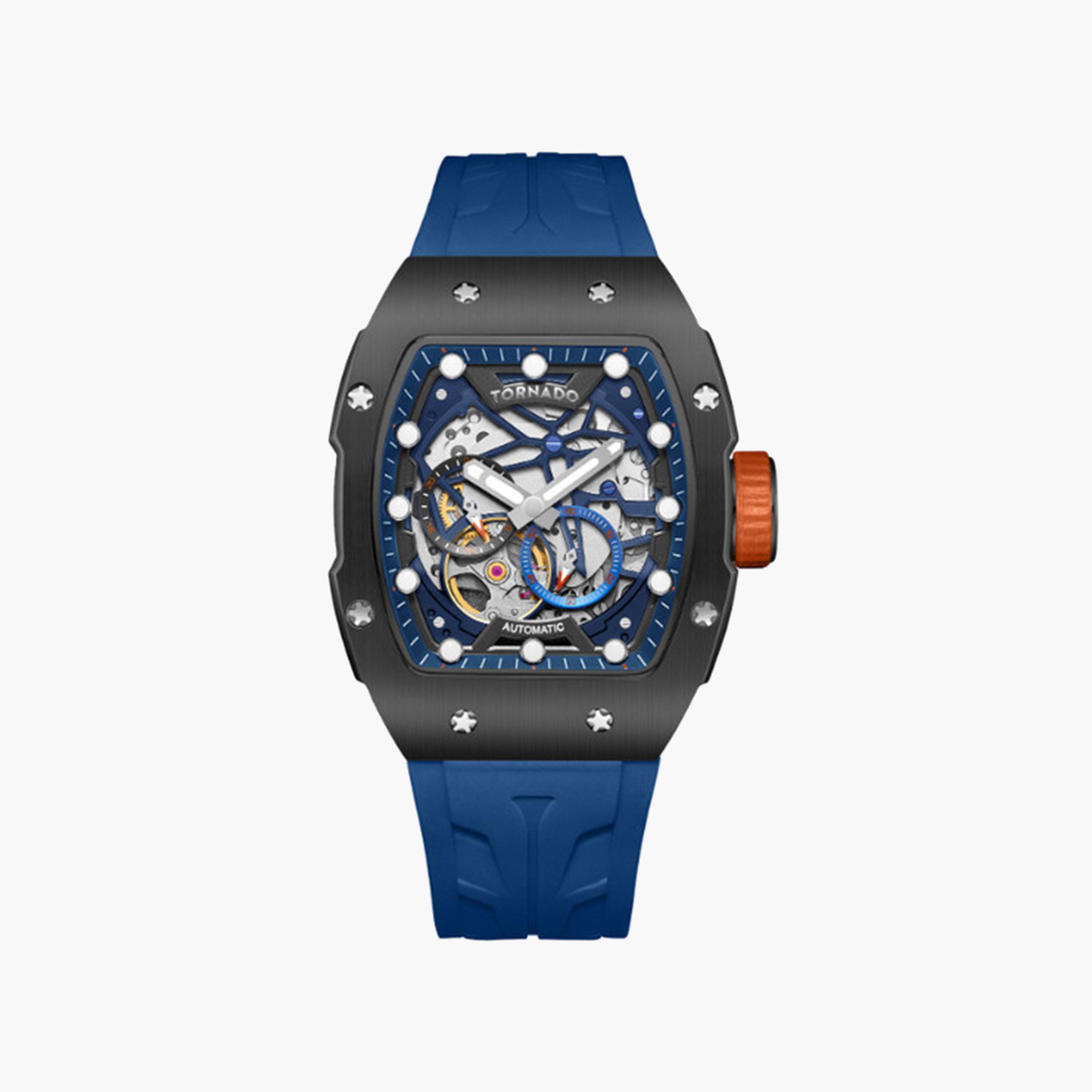 تورنيدو-  ساعة رجالية سيليكون أوتوماتيكية   بقطر 49 ملم وحزام أزرق | T24302-XSNN-men-watchesandjewellery-watches-image-1