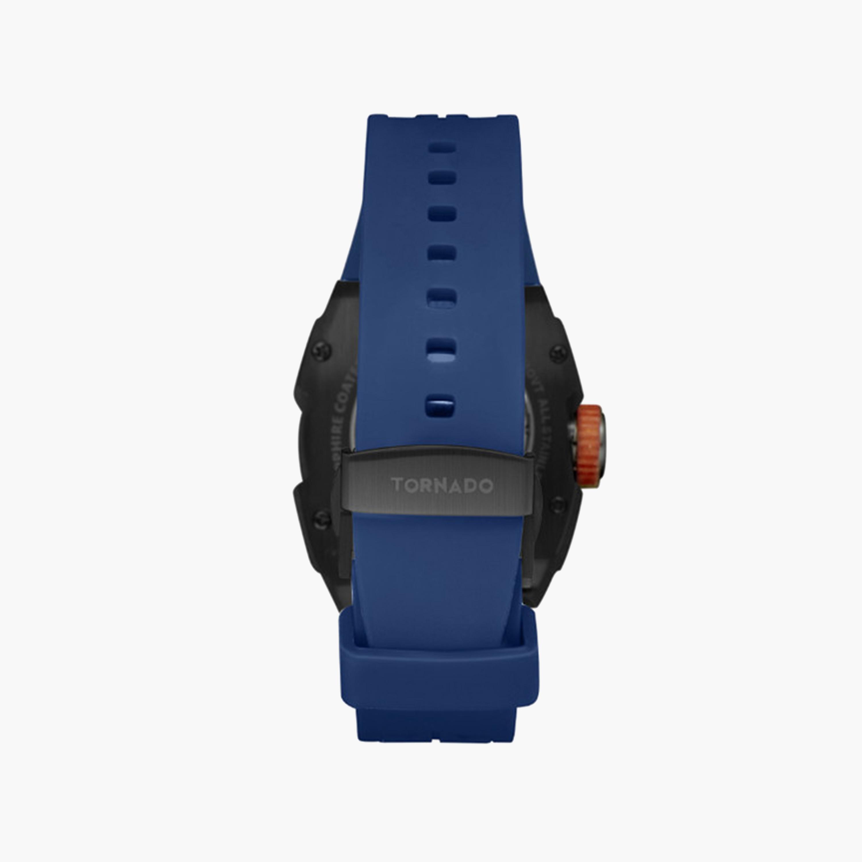 تورنيدو-  ساعة رجالية سيليكون أوتوماتيكية   بقطر 49 ملم وحزام أزرق | T24302-XSNN-men-watchesandjewellery-watches-image-3