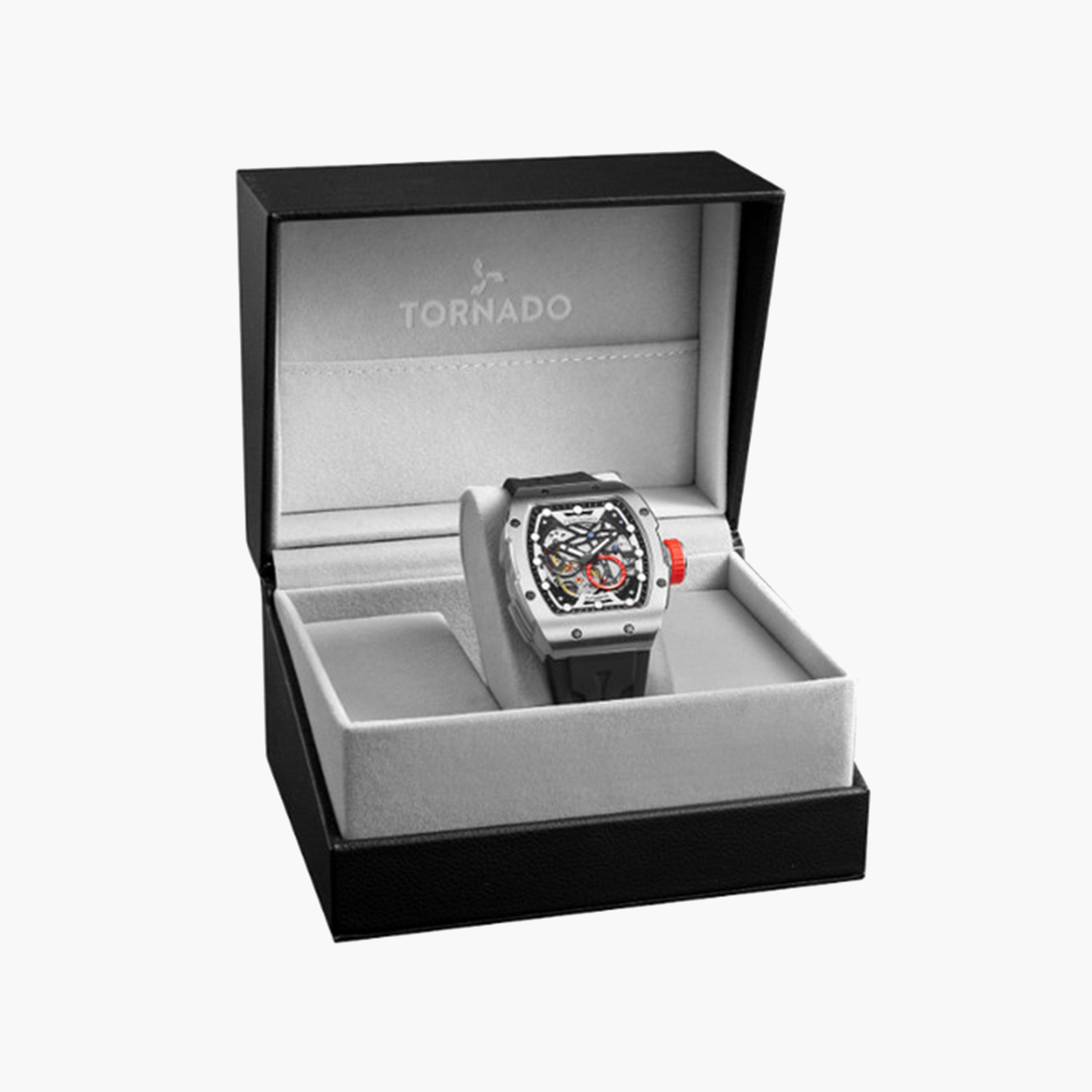 Tornado Men's 49 MM Black Strap Automatic Silicone Watch | T24302-SSBB-men-watchesandjewellery-watches-image-4