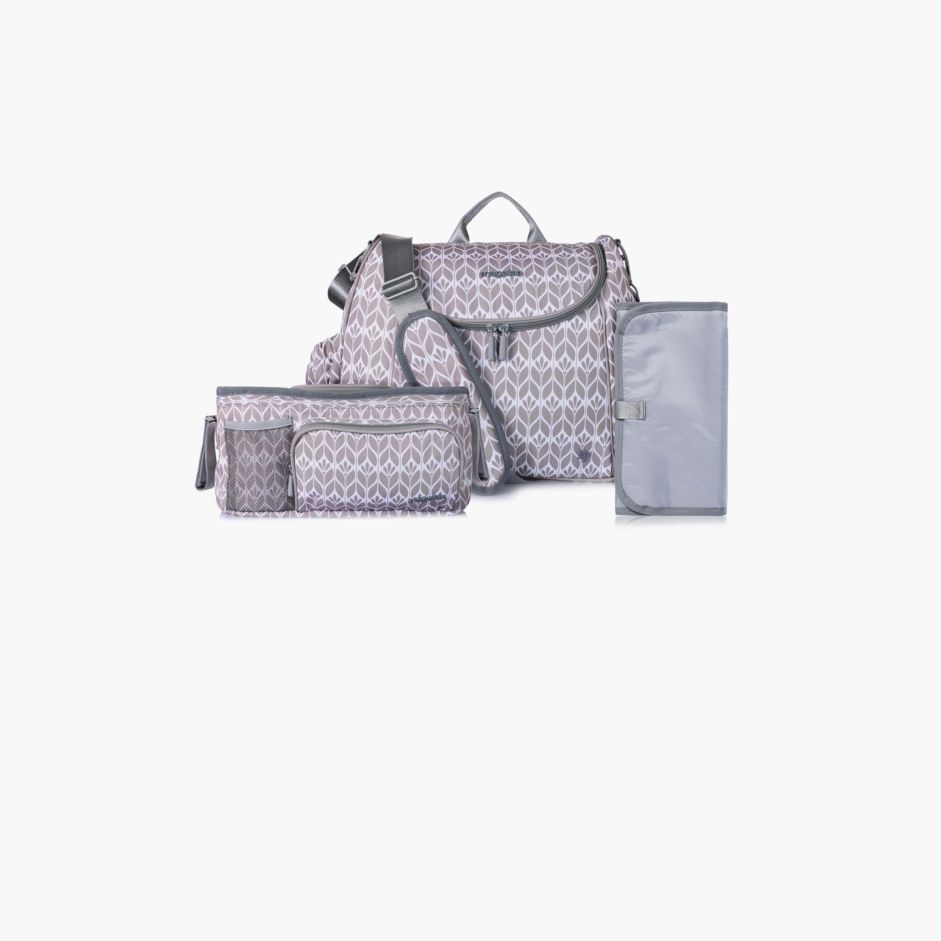 Magellan Printed Diaper Bag with Zipper and Detachable Strap | 199MA202/2P-baby-diapering-diaperbags-image-1