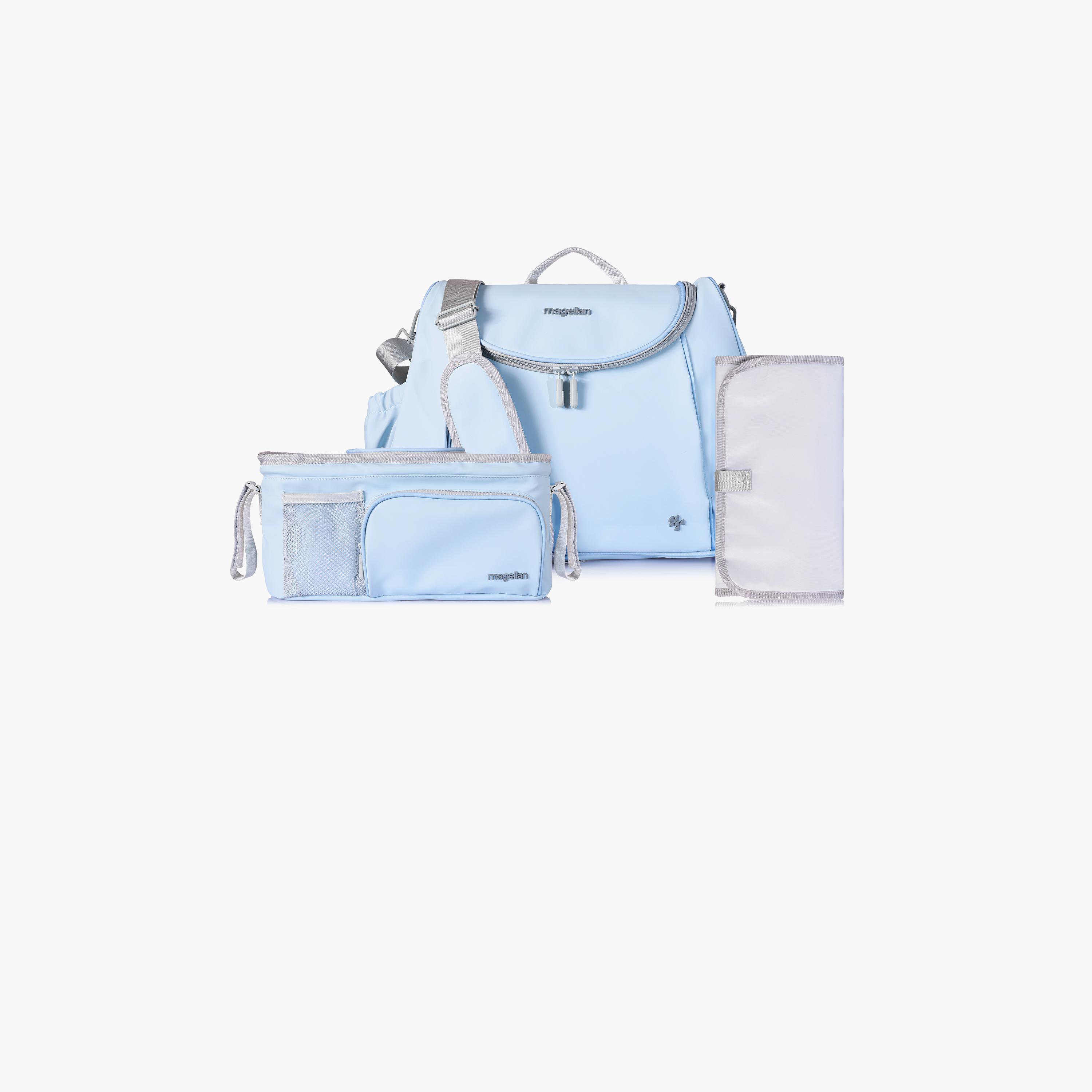 ماجلان-  شنطة حفاضات مطبوعة بمقبض علوي مع سحاب وحزام قابل للفصل | 199MA202/2P-baby-diapering-diaperbags-image-1