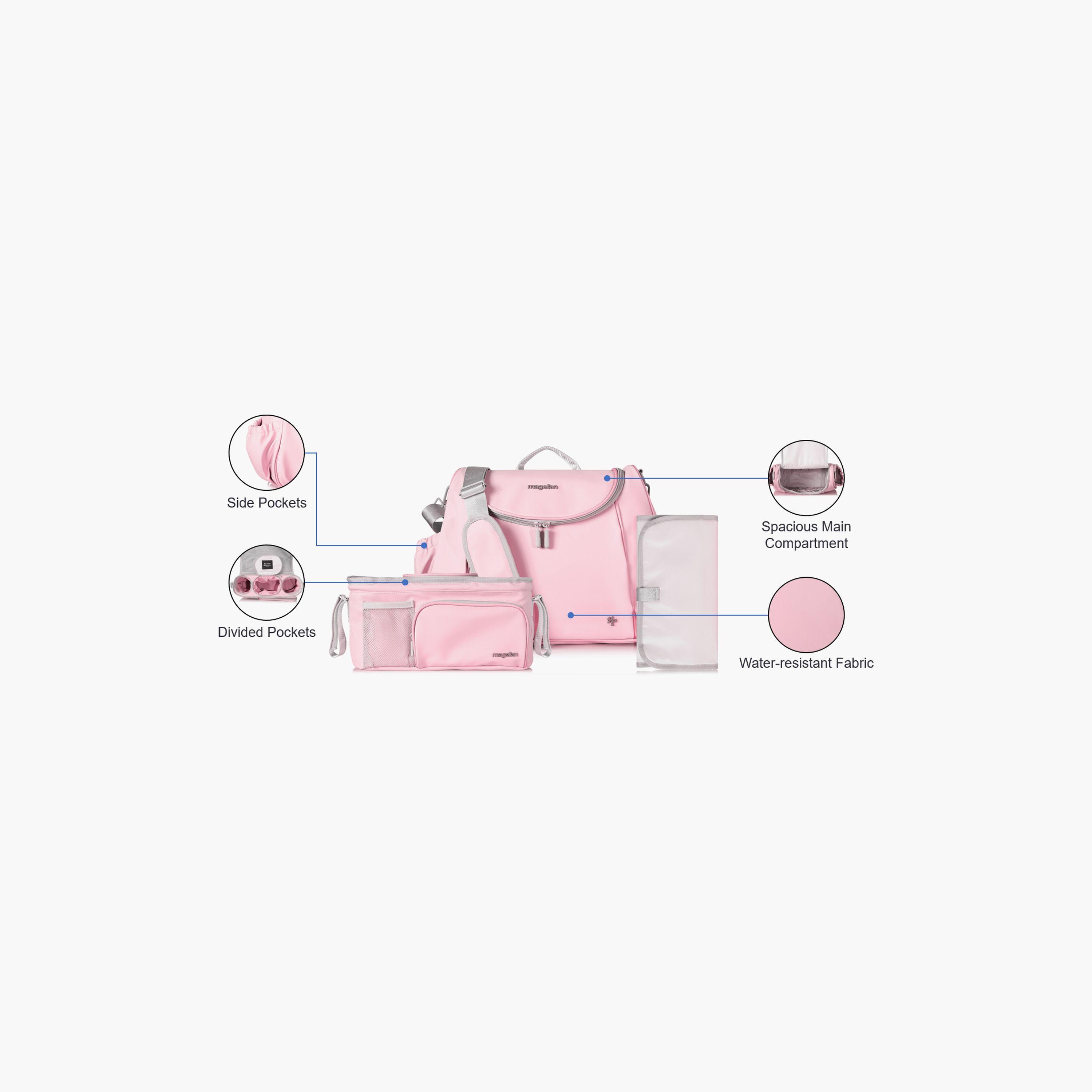 Magellan Printed Diaper Bag with Zipper and Detachable Strap | 199MA202/2P-baby-diapering-diaperbags-image-3