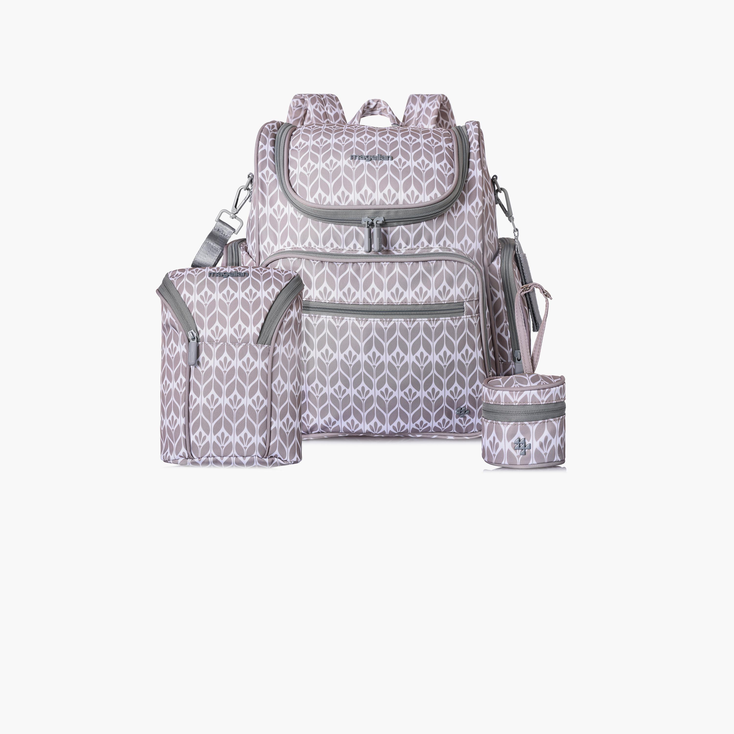 Magellan Printed Diaper Bag with Zipper and Adjustable Strap | 199MA203/3P-baby-diapering-diaperbags-image-1