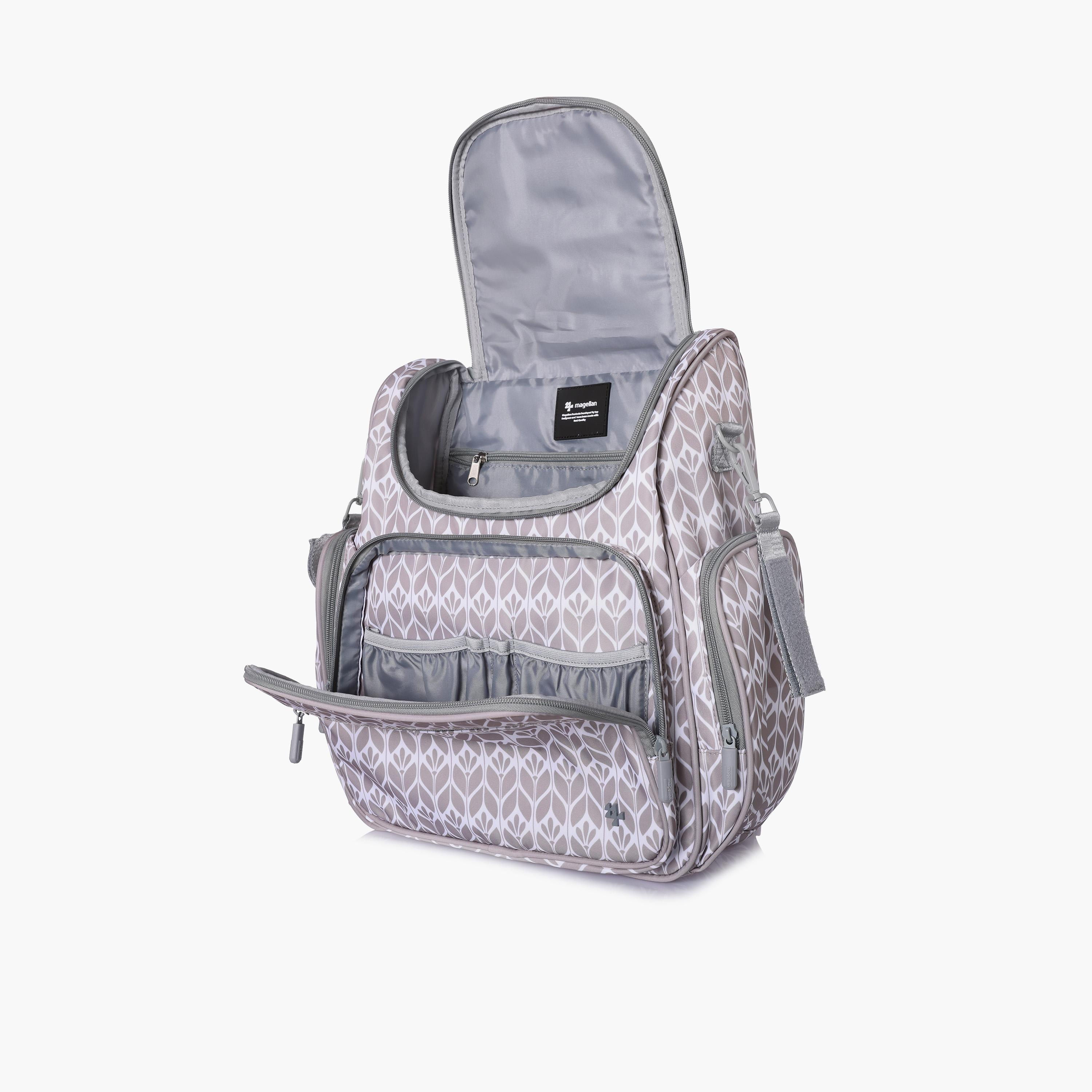 Magellan Printed Diaper Bag with Zipper and Adjustable Strap | 199MA203/3P-baby-diapering-diaperbags-image-6