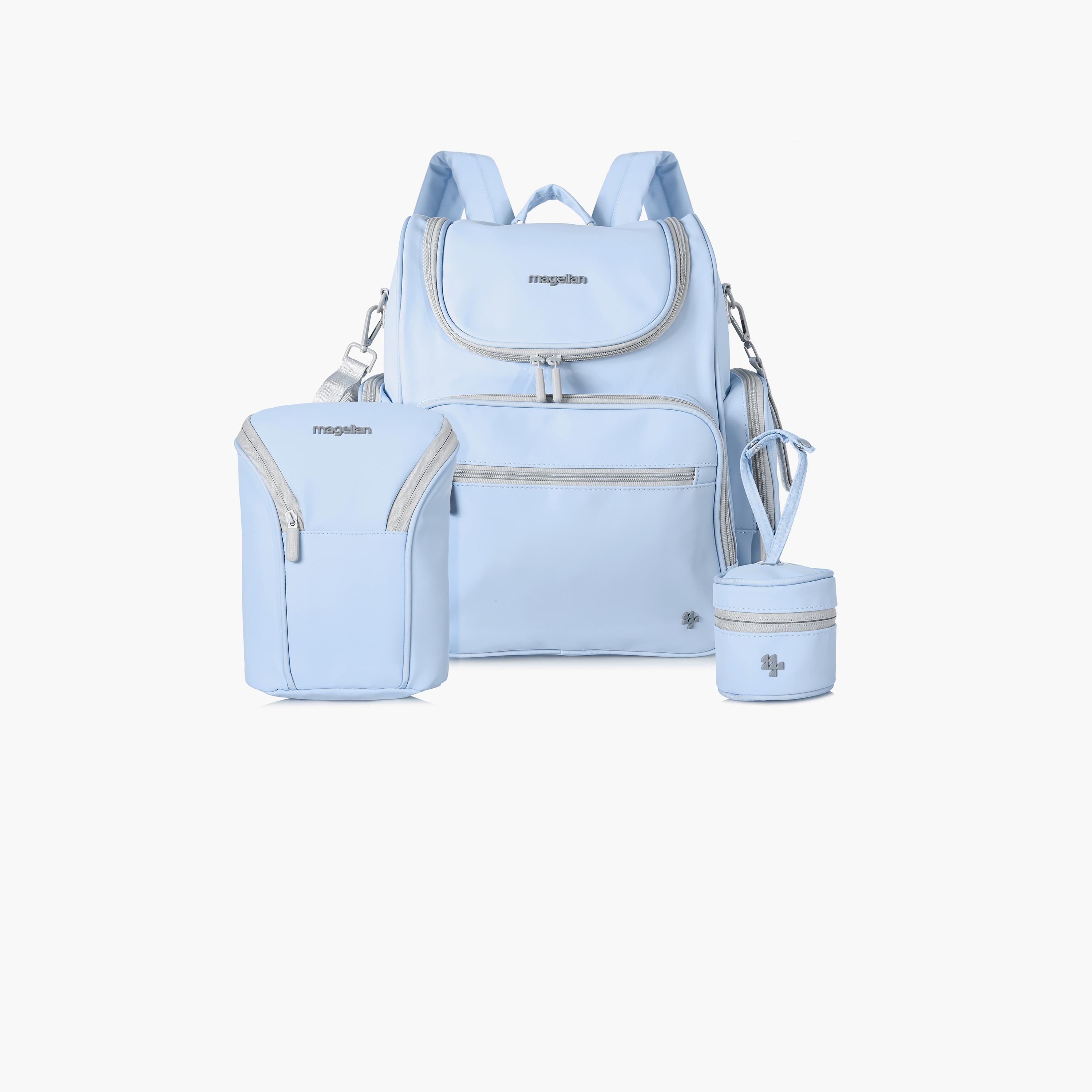 ماجلان-  شنطة حفاضات مطبوعة بمقبض علوي مع سحاب وحزام قابل للتعديل | 199MA203/3P-baby-diapering-diaperbags-image-1