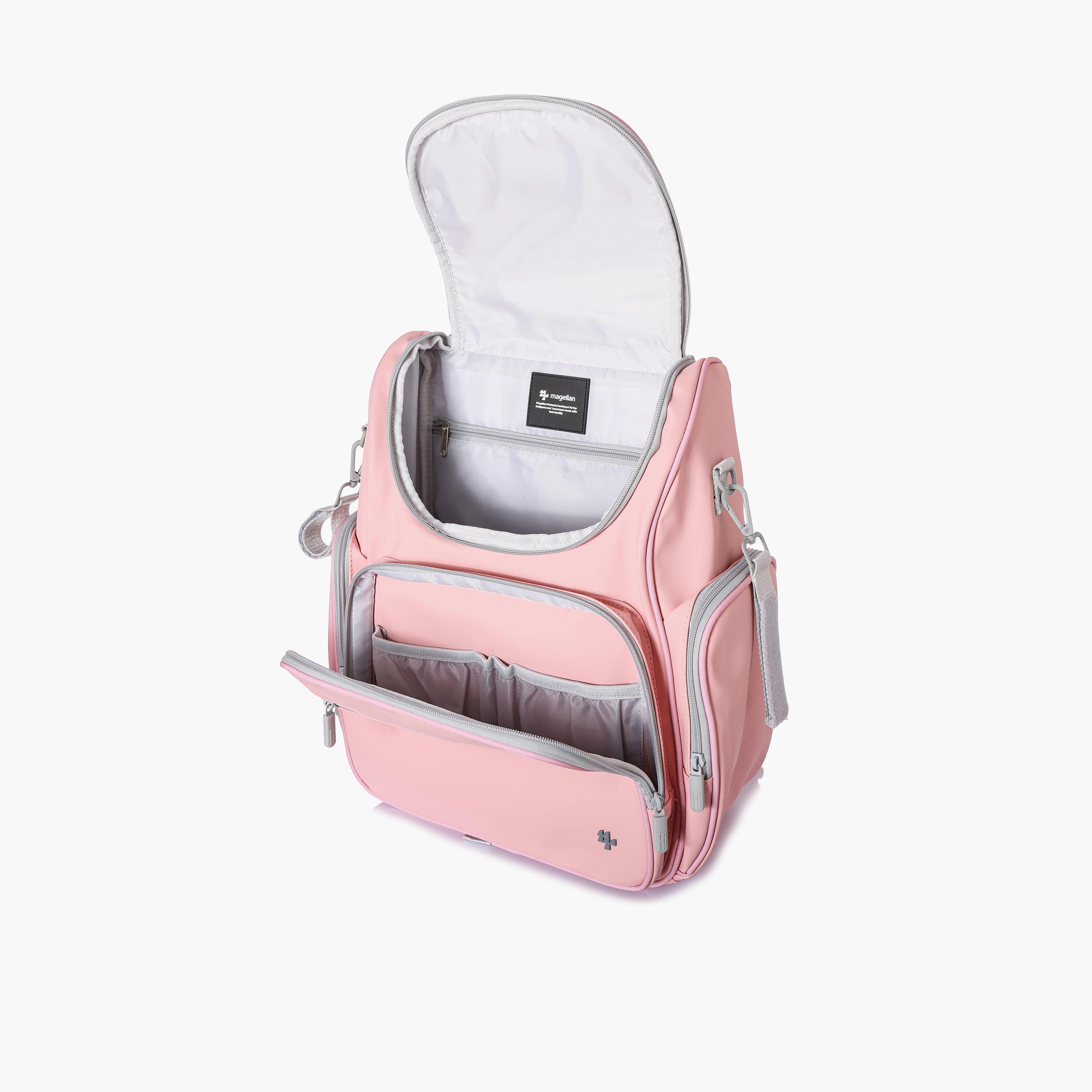 ماجلان-  شنطة حفاضات مطبوعة بمقبض علوي مع سحاب وحزام قابل للتعديل | 199MA203/3P-baby-diapering-diaperbags-image-6