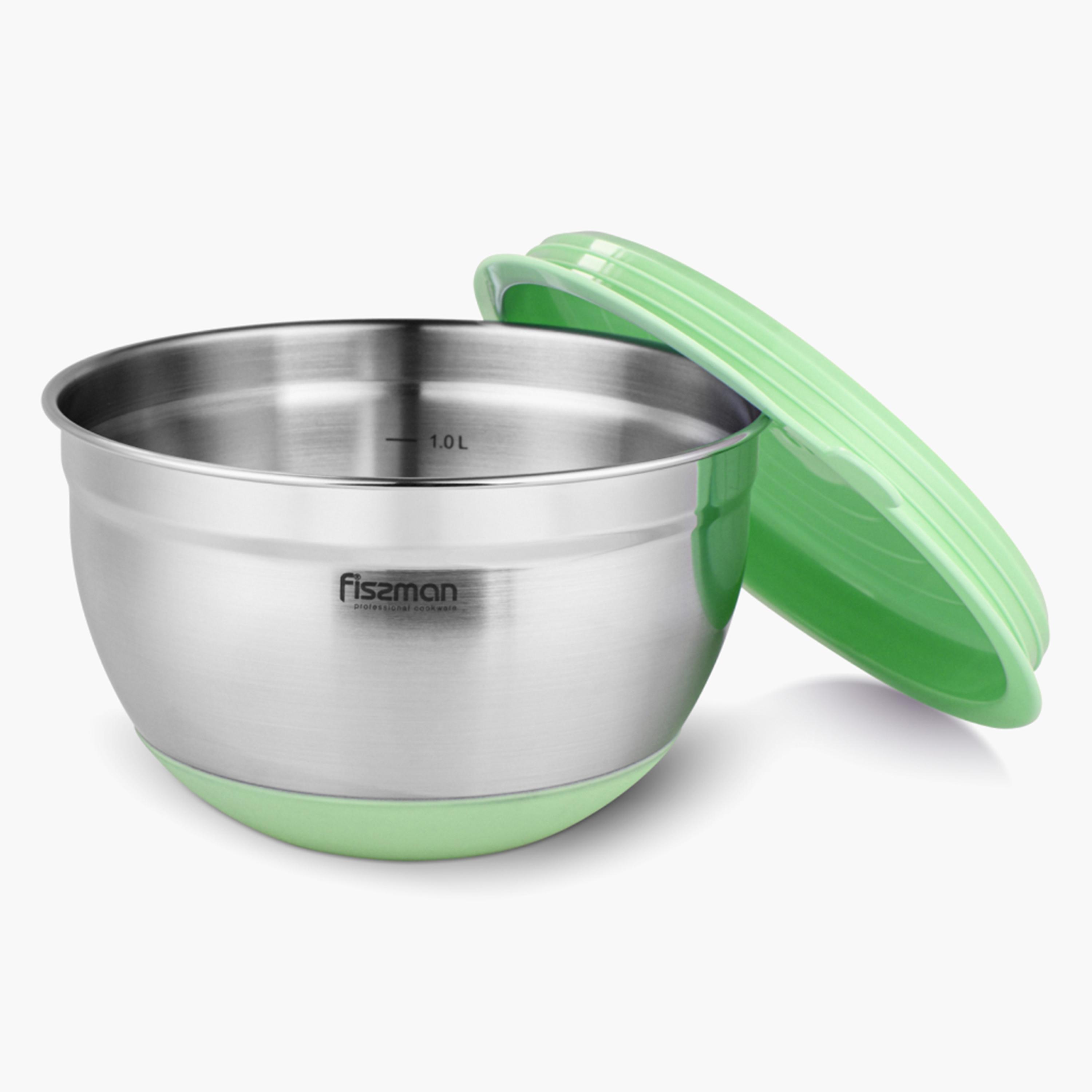 Stainless Steel Mixing Bowl with Lid - 3 L-household-kitchen-bakeware-mixingbowls-image-1