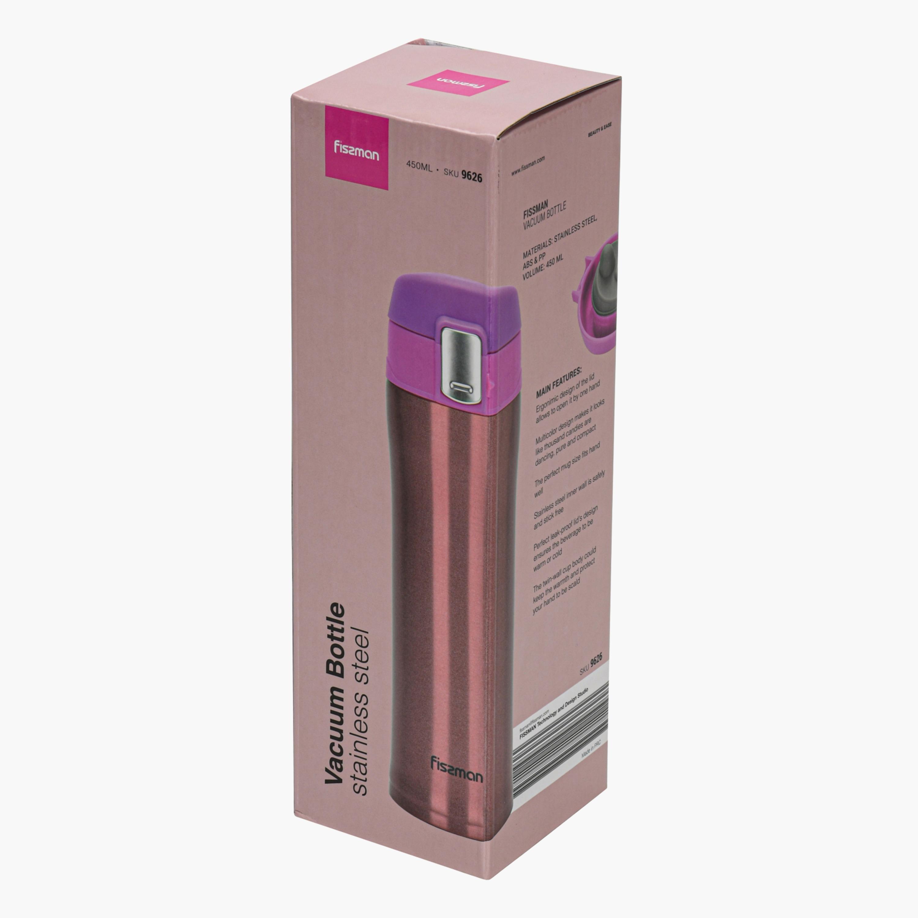 Fissman Stainless Steel Double Wall Vacuum Water Bottle - 450 ml-household-dining-teaandcoffee-vacuumflaskscoffeeandteapots-image-4