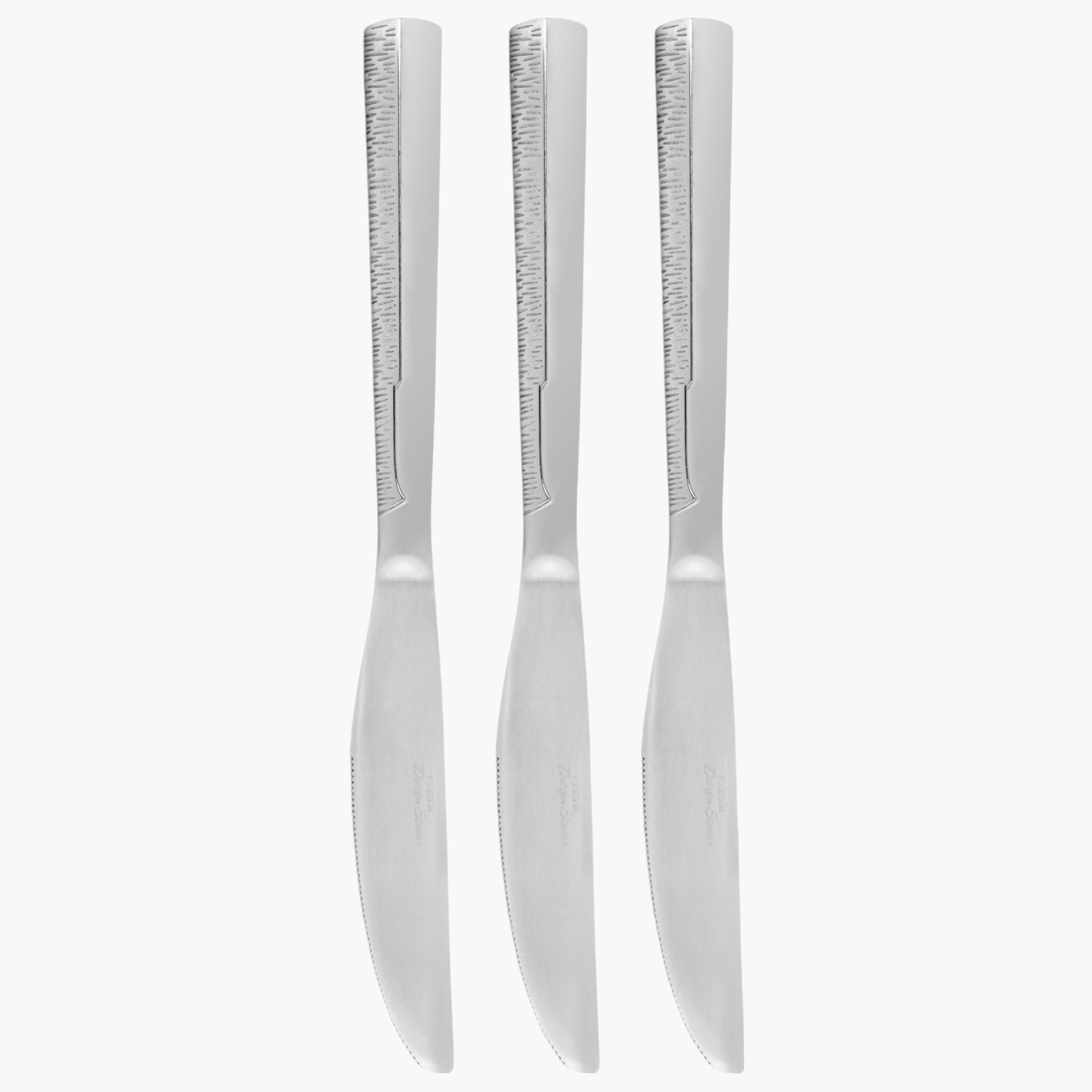 Flor 3-Piece Stainless Steel Dinner Knife Set-household-kitchen-kitchentoolsandutensils-knives-image-1