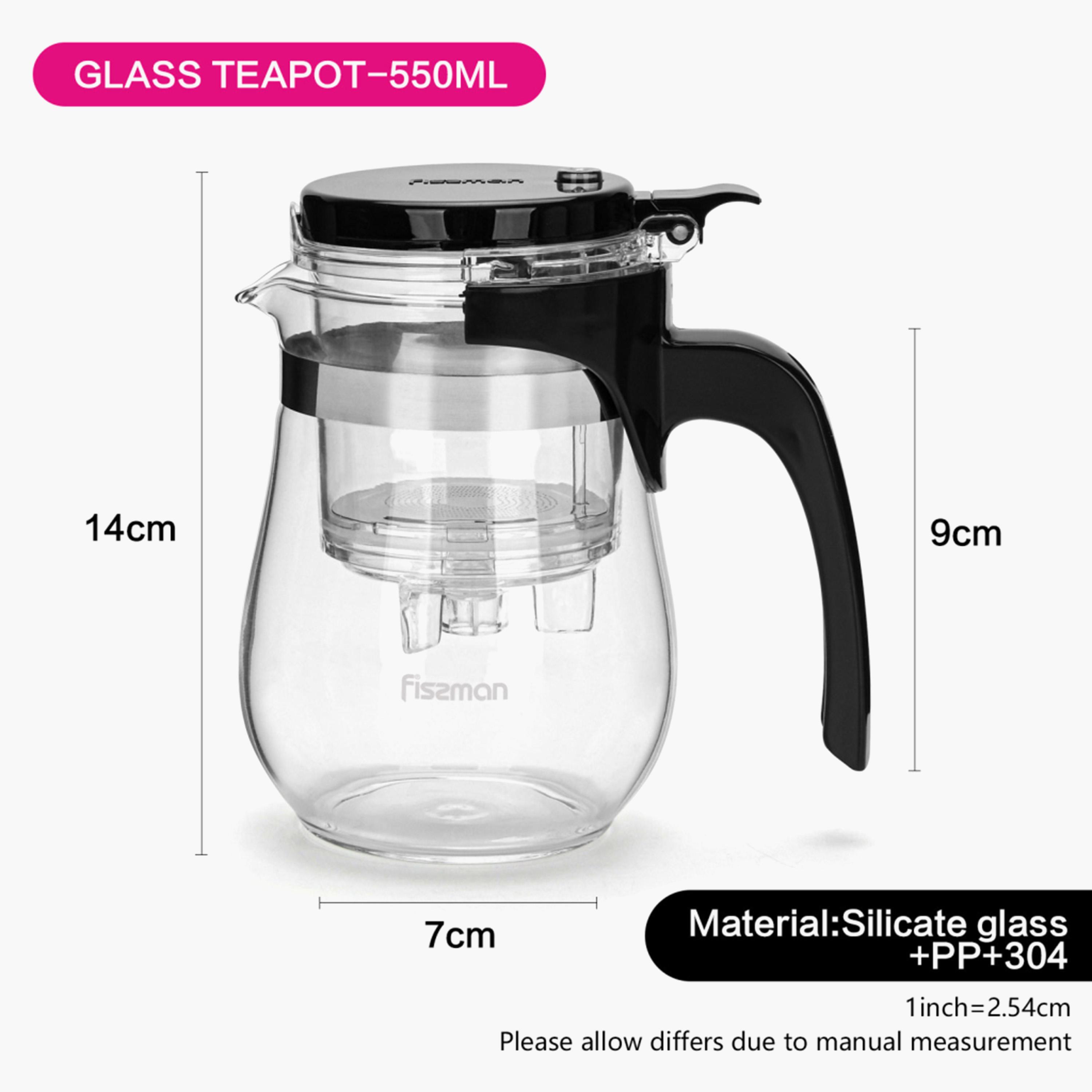 Gunfu Glass Teapot with Removable Infuser - 550 ml-household-dining-teaandcoffee-vacuumflaskscoffeeandteapots-image-2