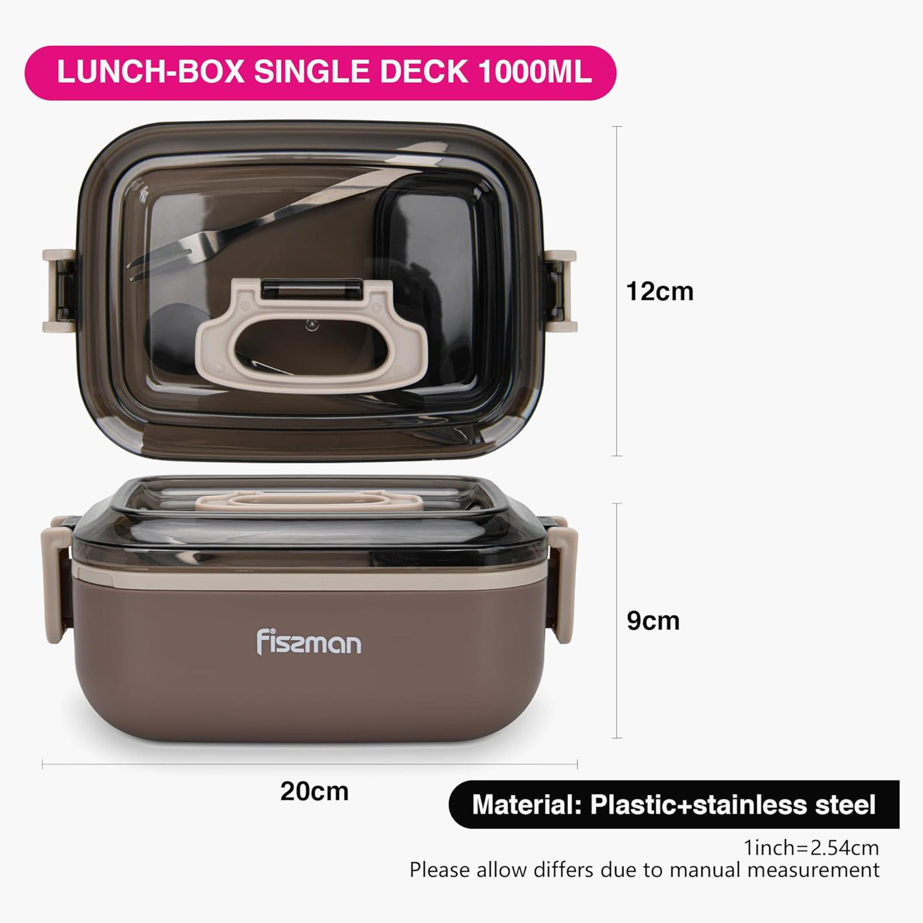 Fissman 4-Piece Stainless Steel Single Deck Lunch Box Set - 1 L-household-kitchen-foodstorage-containers-image-2