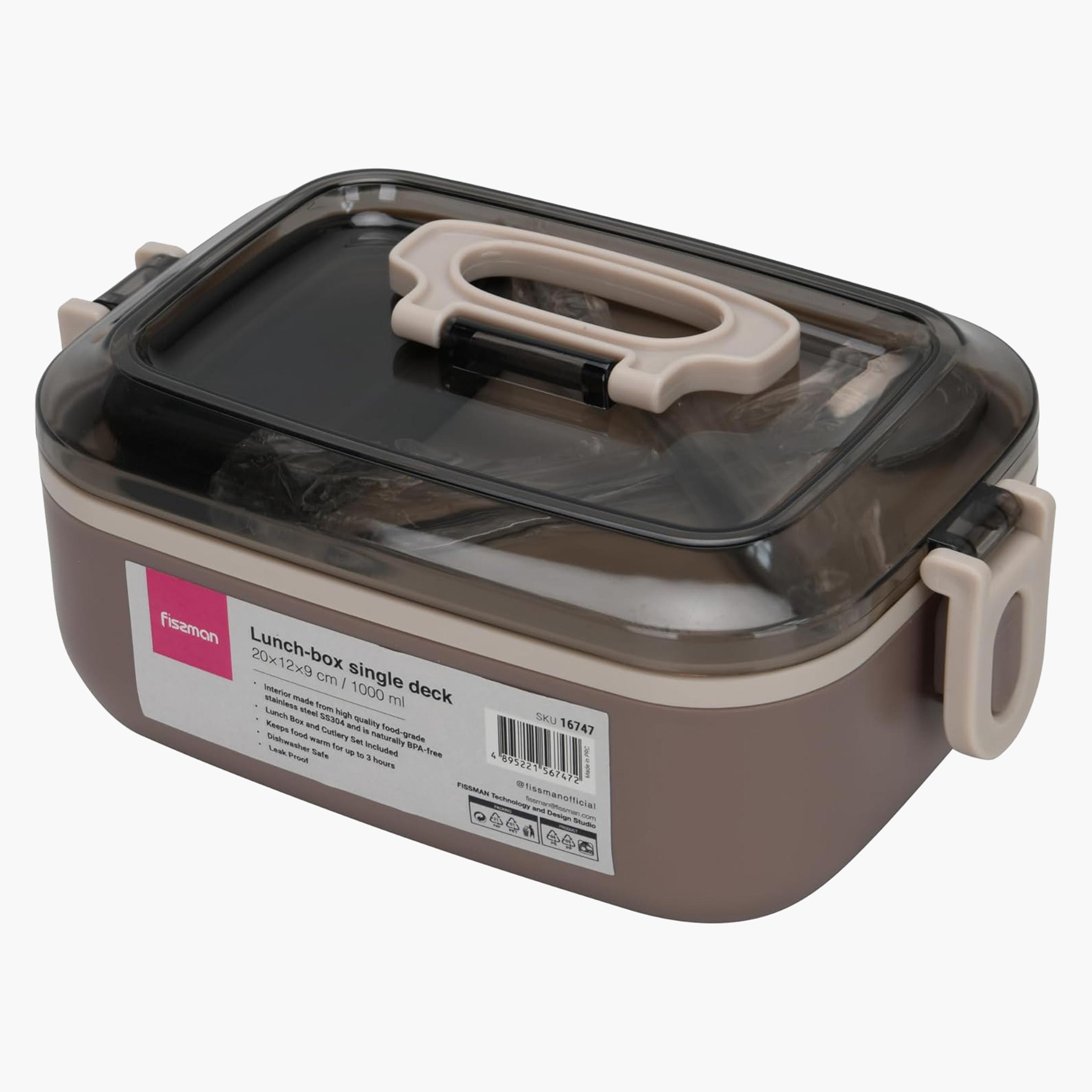 Fissman 4-Piece Stainless Steel Single Deck Lunch Box Set - 1 L-household-kitchen-foodstorage-containers-image-5