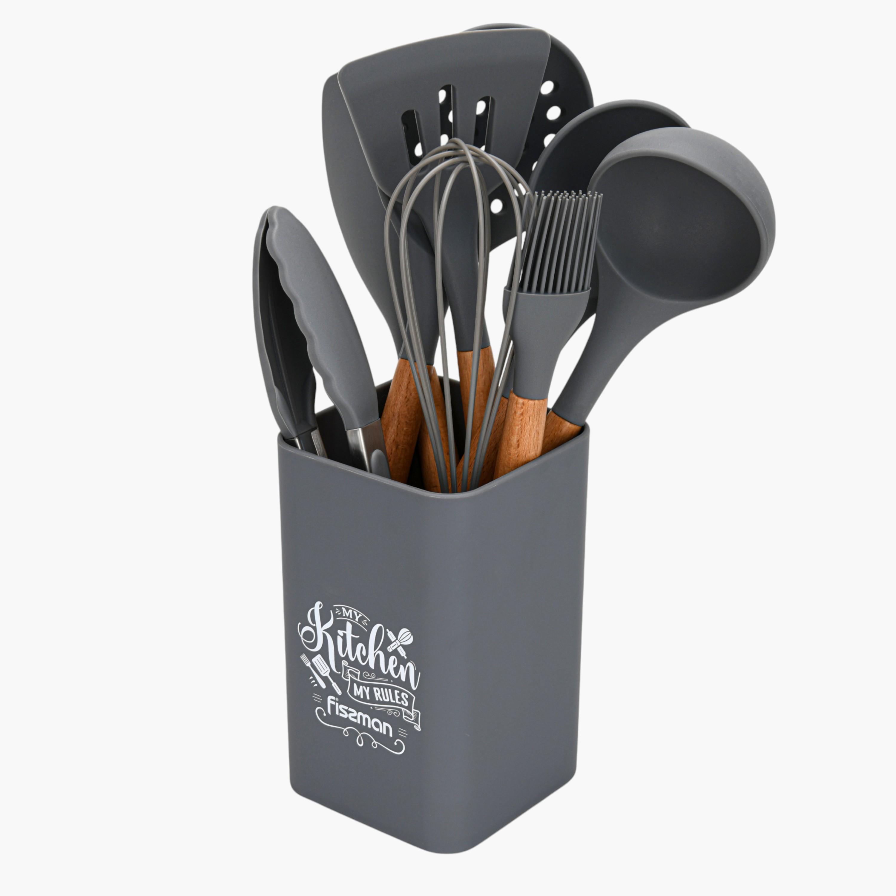 طقم أدوات مائدة 9 قطع مع حامل من فيسمان-household-dining-cutlery-spoonsforksandknives-image-1