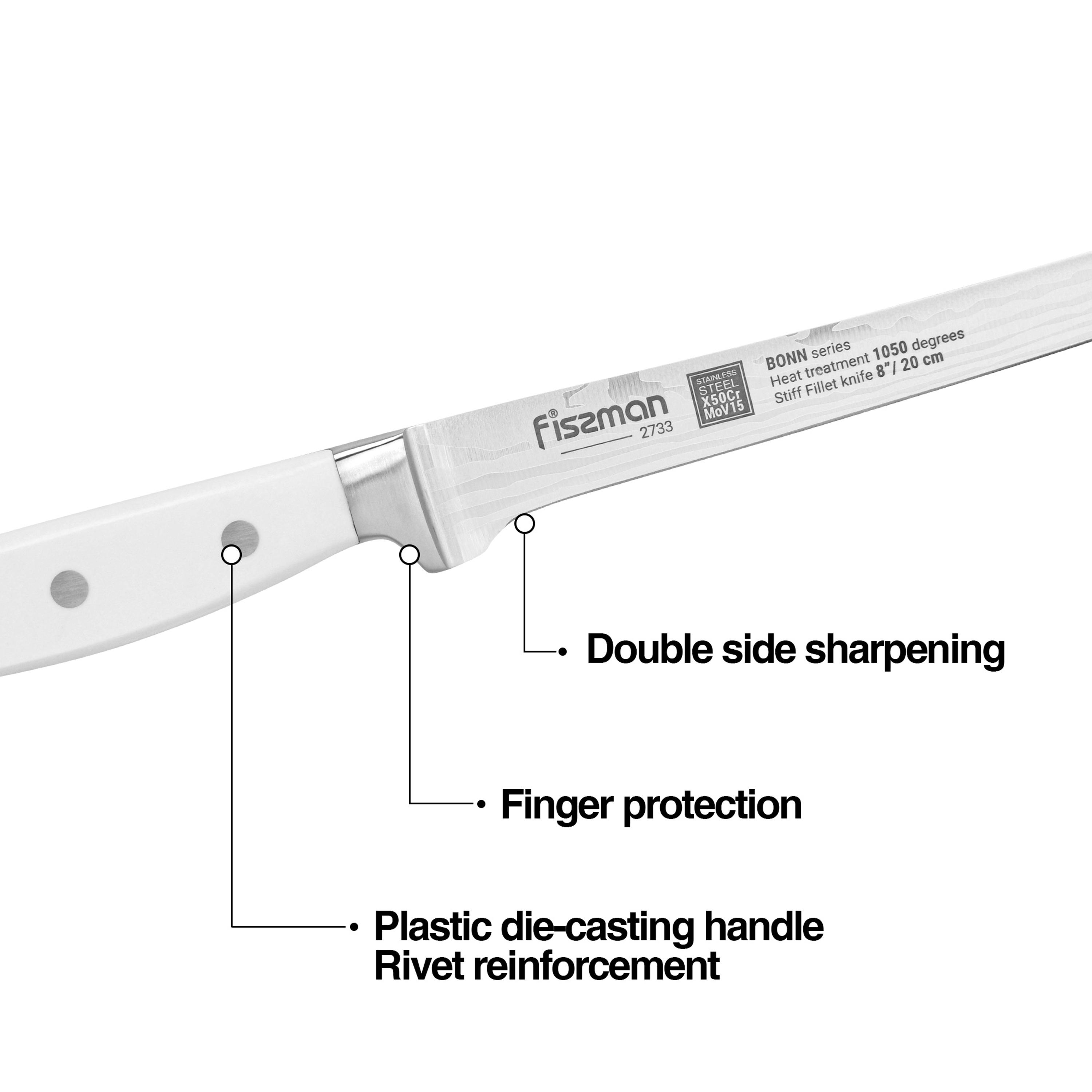 Fissman 8-inch Stiff Fillet Knife - Bonn-household-kitchen-kitchentoolsandutensils-knives-image-2