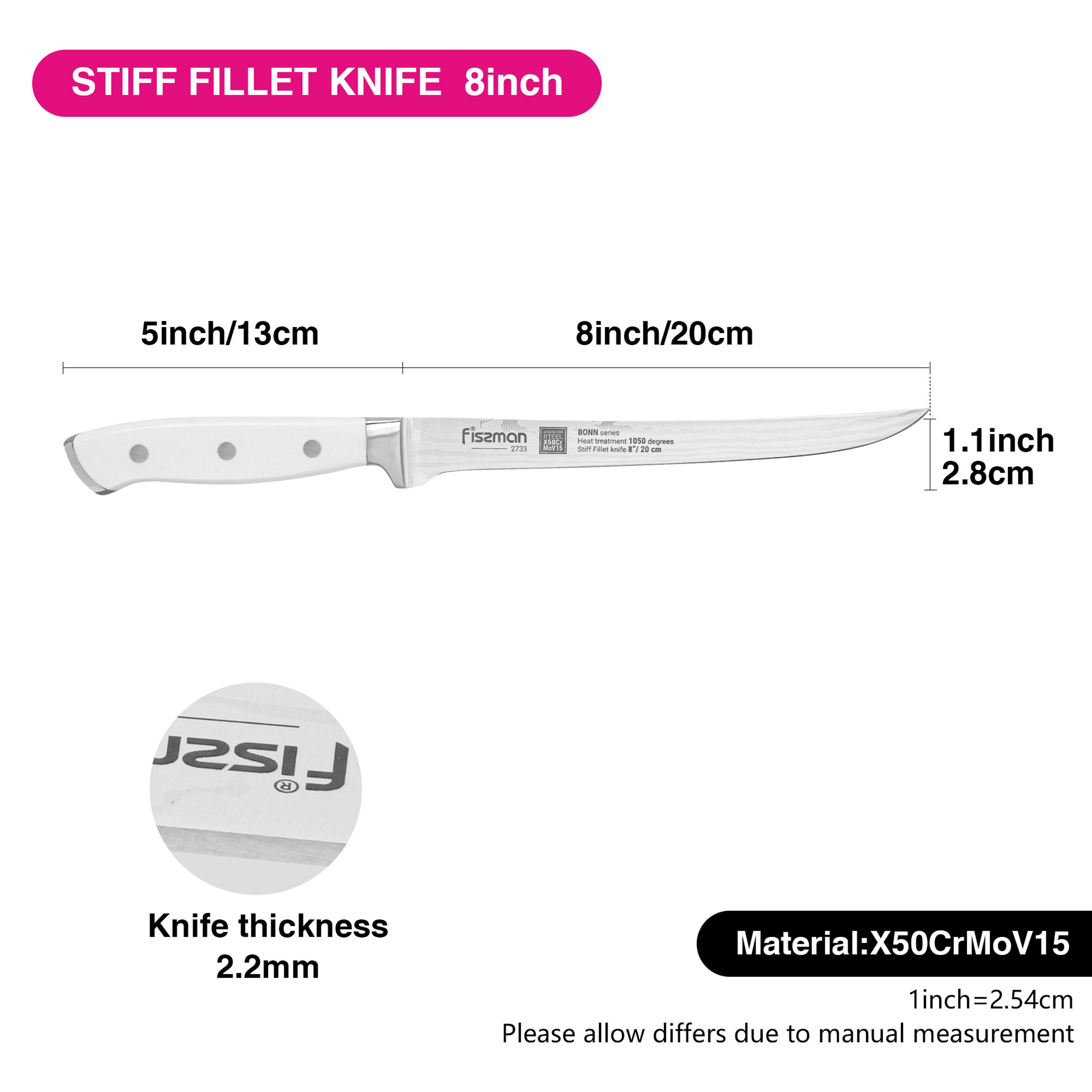 Fissman 8-inch Stiff Fillet Knife - Bonn-household-kitchen-kitchentoolsandutensils-knives-image-4