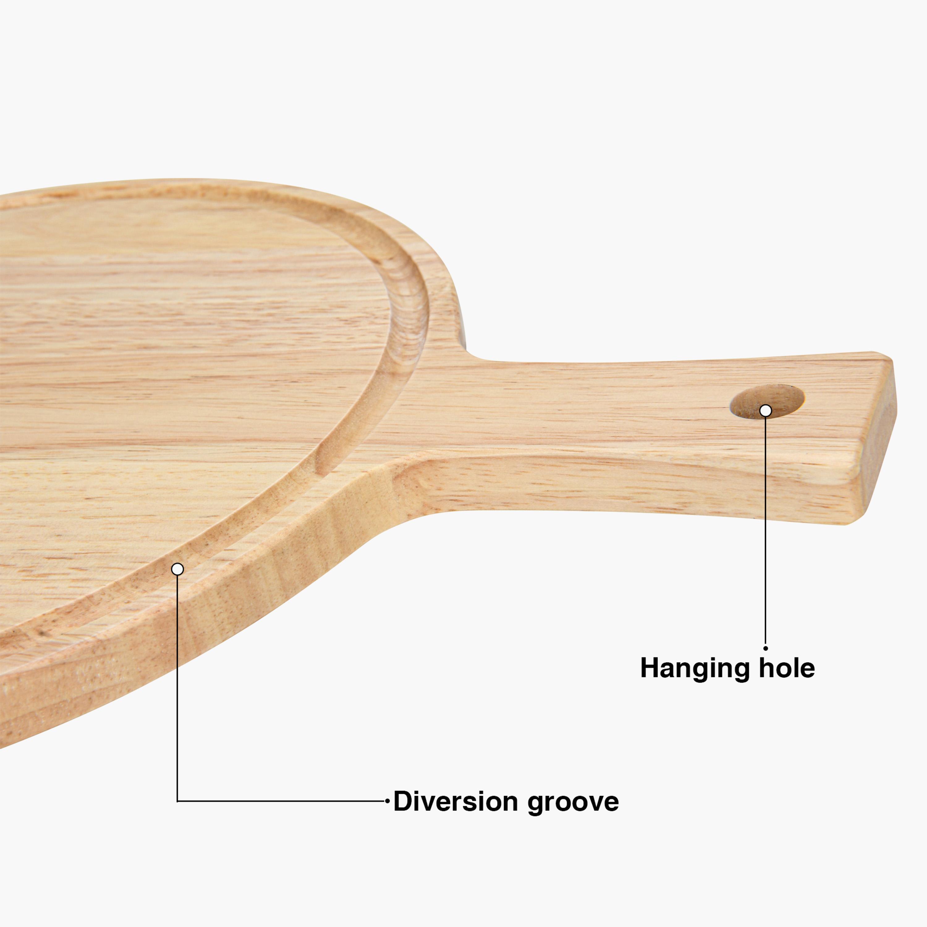 Fissman Rubber Wood Cutting Board with Handle - 40 cms-household-kitchen-kitchentoolsandutensils-cuttingboards-image-3
