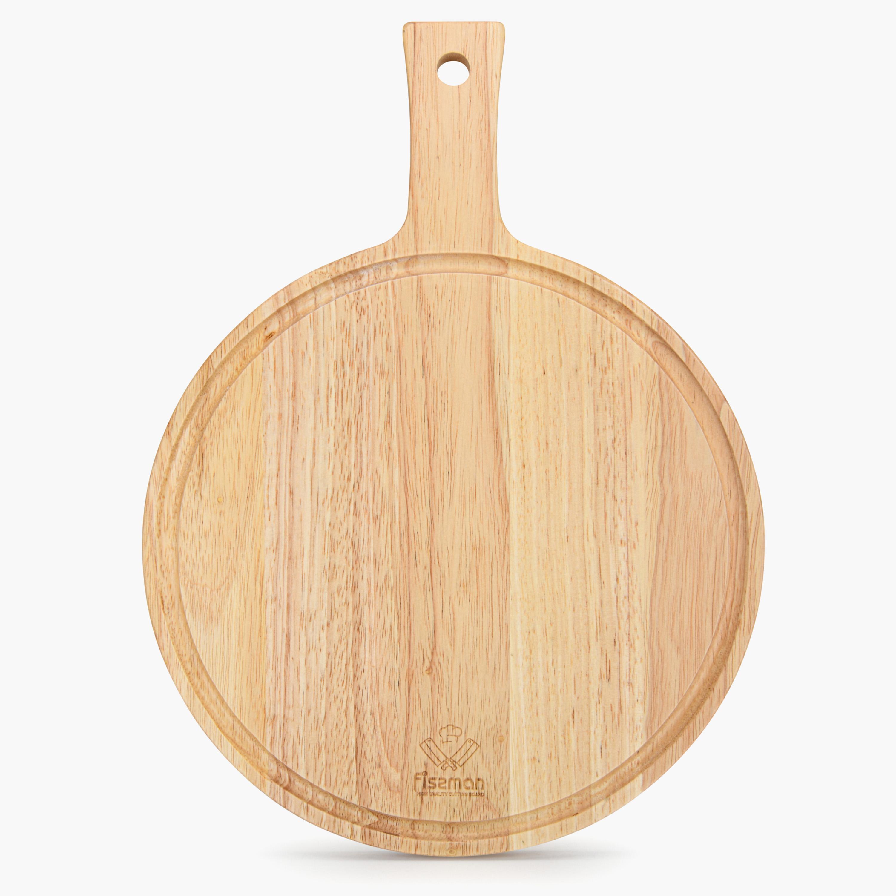 Fissman Rubber Wood Cutting Board with Handle - 40 cms-household-kitchen-kitchentoolsandutensils-cuttingboards-image-4