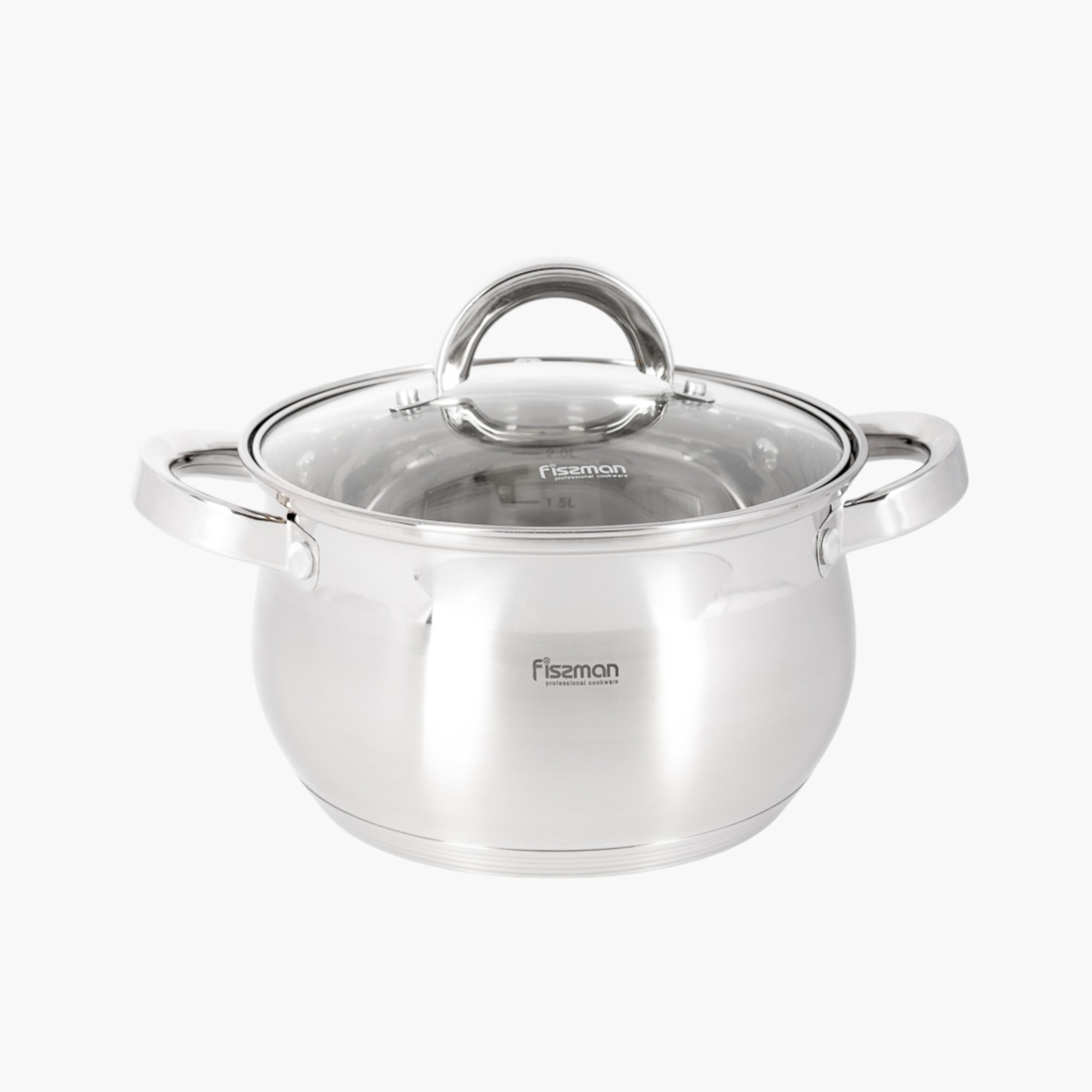 قدر ستانلس ستيل بغطاء زجاجي فيلينا من فيسمان - 2.1 لتر-household-kitchen-cookware-potsandpans-image-2