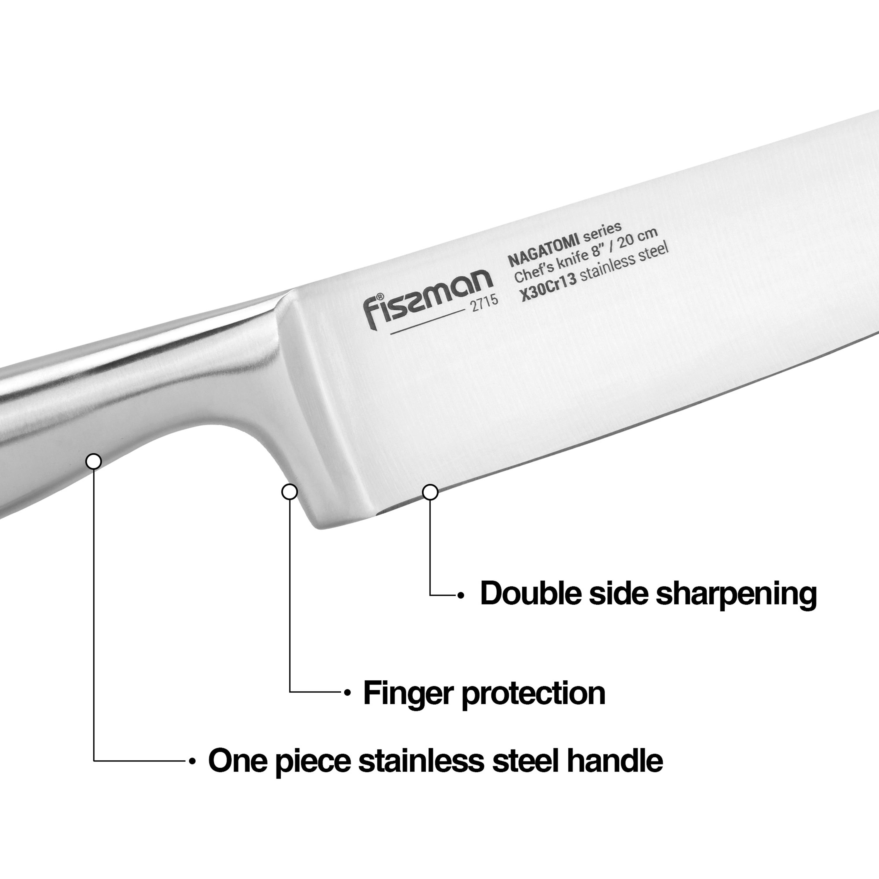 مجموعة سكاكين ستانليس سيتل 6 قطع مع حامل ناجاتومي من فيسمان-household-kitchen-kitchentoolsandutensils-knives-image-2