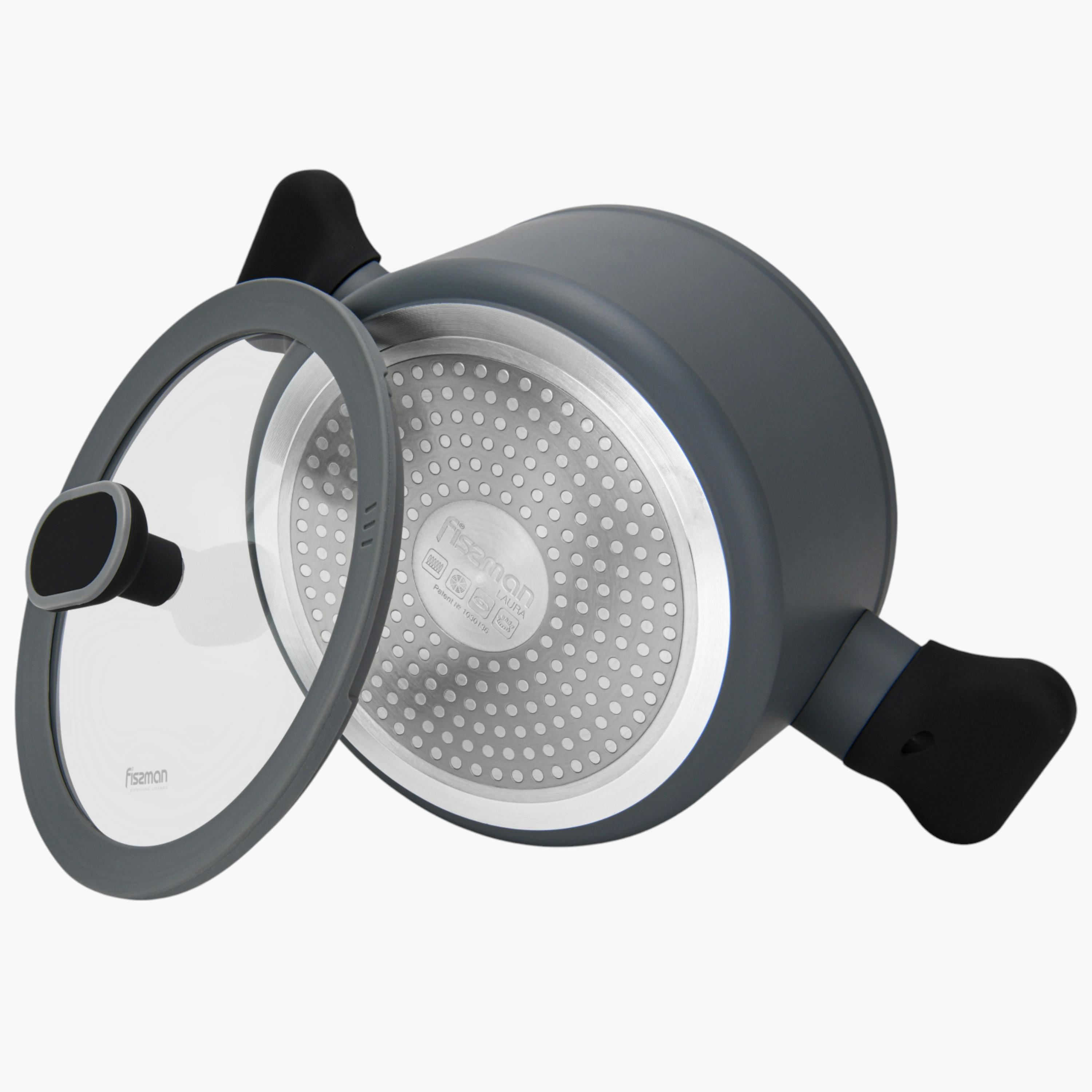 Laura Aluminium Stockpot with Glass Lid - 3 L-household-kitchen-cookware-potsandpans-image-3