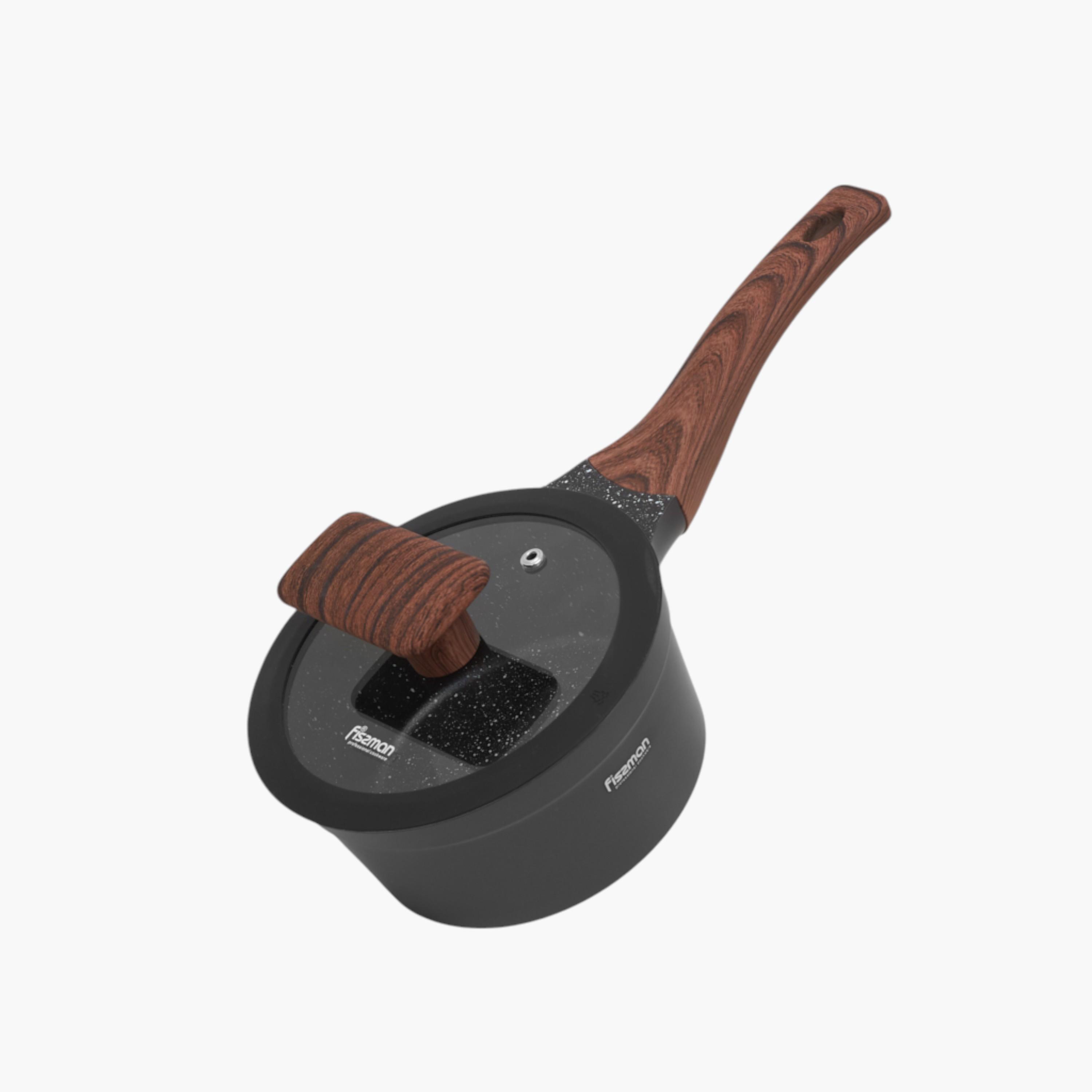 Filomena Non-Stick Aluminium Sauce Pan with Glass Lid and Induction Bottom  - 1.2 L-household-kitchen-cookware-potsandpans-image-2