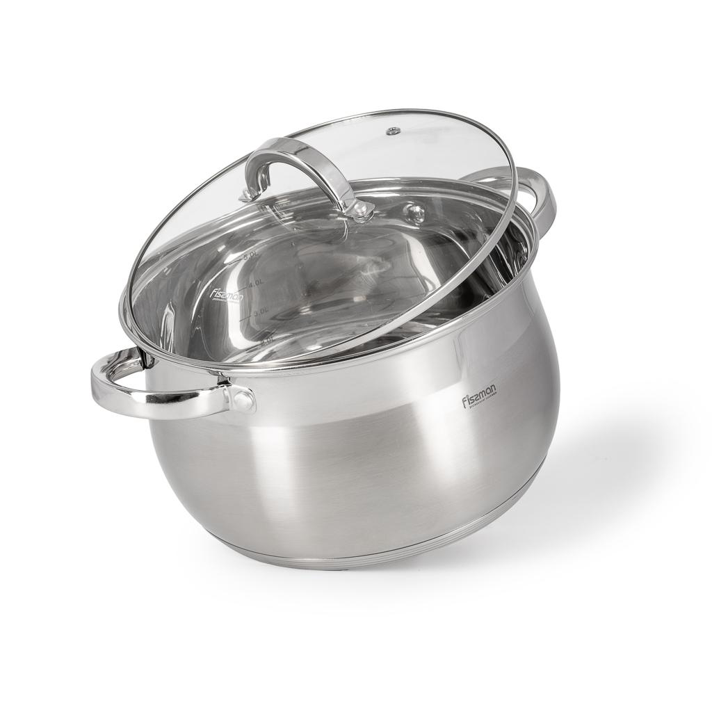 Felina Stainless Steel Stockpot with Glass Lid - 7 L-household-kitchen-cookware-potsandpans-image-1