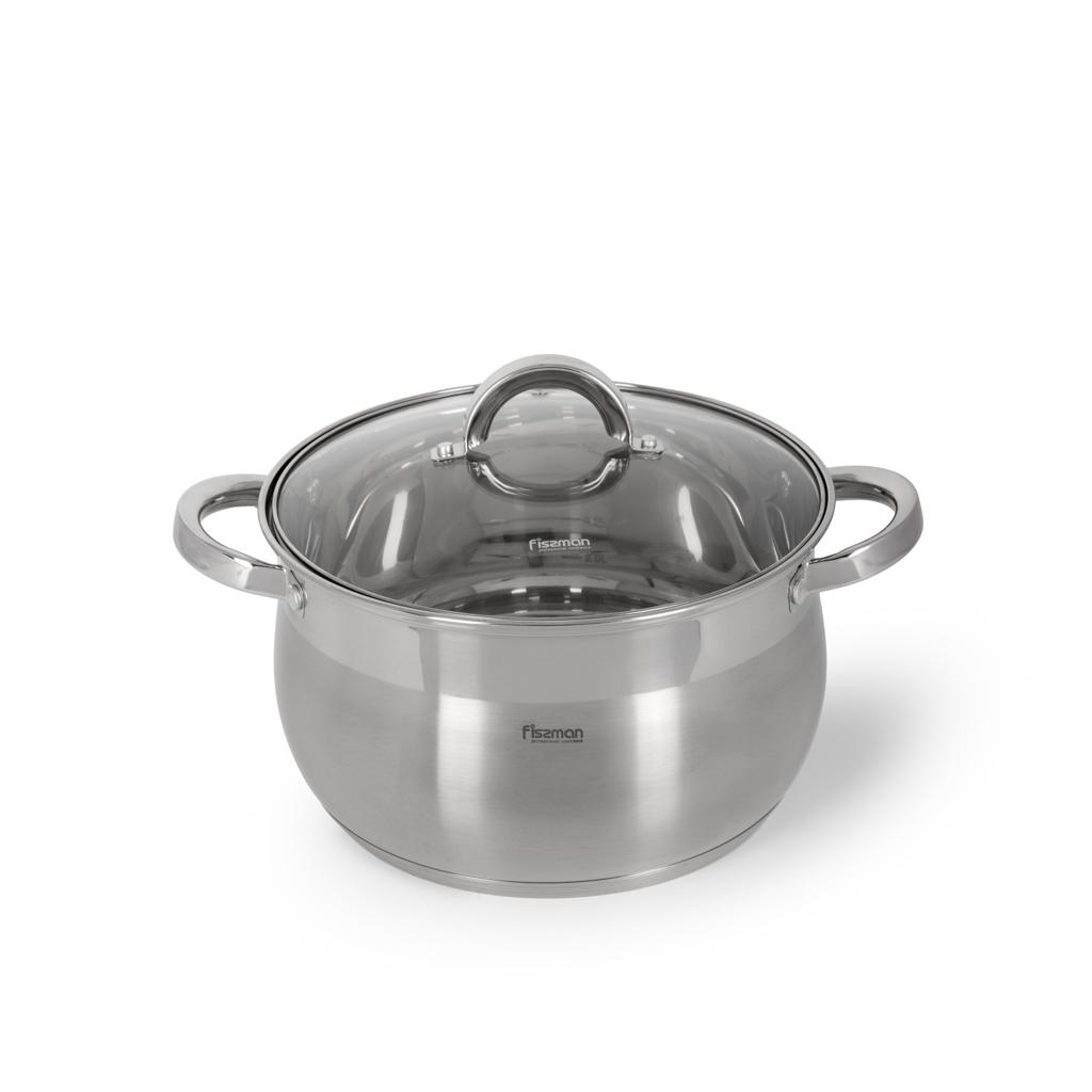 Felina Stainless Steel Stockpot with Glass Lid - 7 L-household-kitchen-cookware-potsandpans-image-2