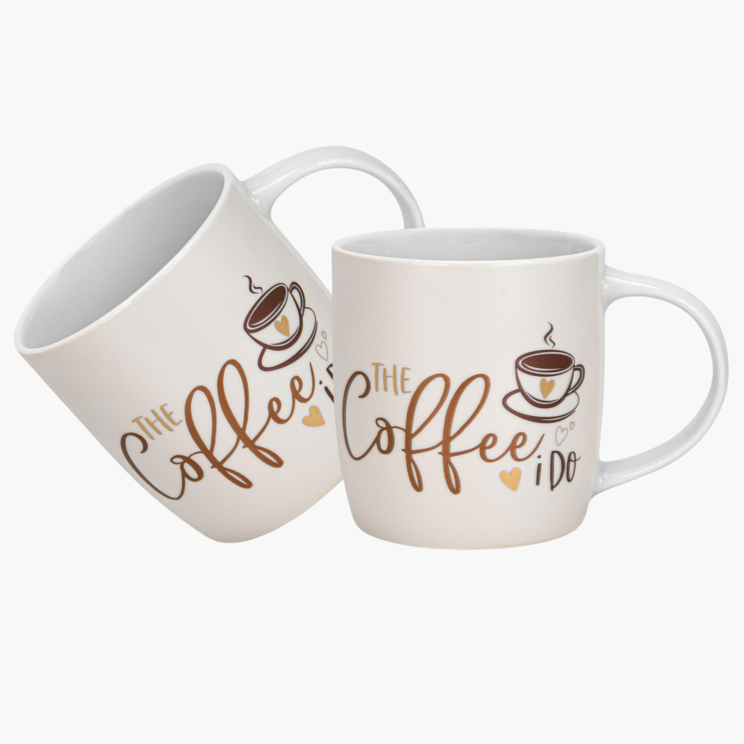 Typographic Print 2-Piece New Bone China Mug Set - 310 ml-household-dining-teaandcoffee-teaandcoffeesets-image-1