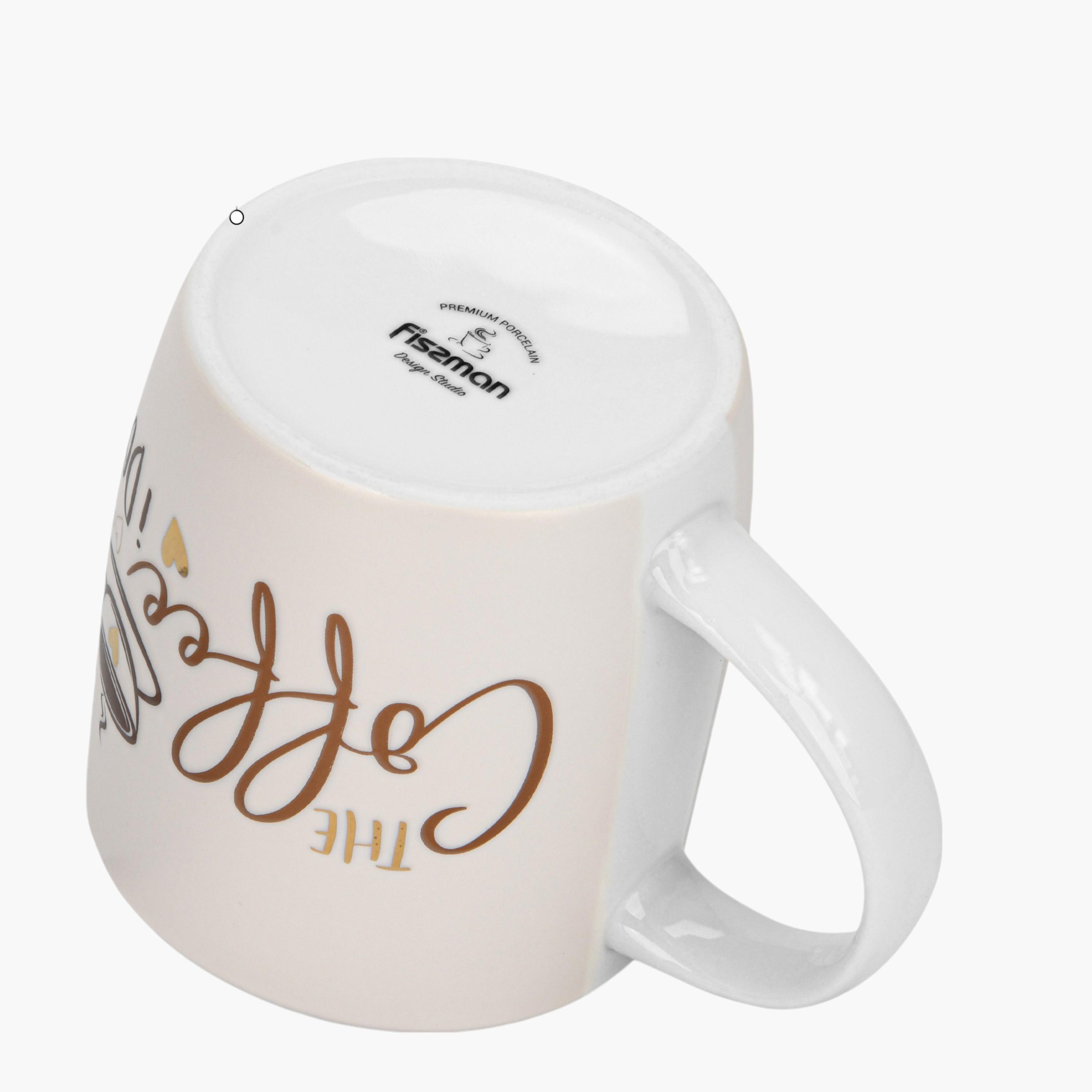 Typographic Print 2-Piece New Bone China Mug Set - 310 ml-household-dining-teaandcoffee-teaandcoffeesets-image-2