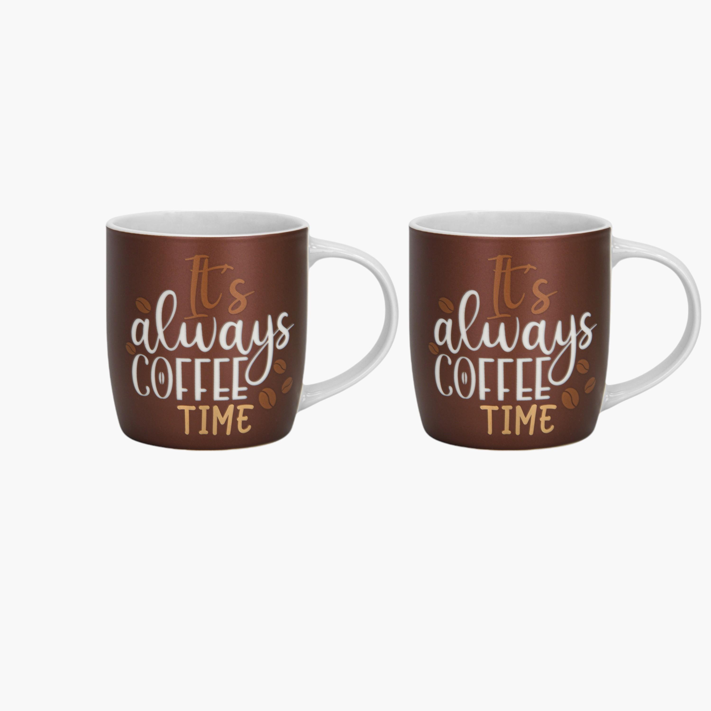 Typographic Print 2-Piece New Bone China Mug Set - 310 ml-household-dining-teaandcoffee-teaandcoffeesets-image-3