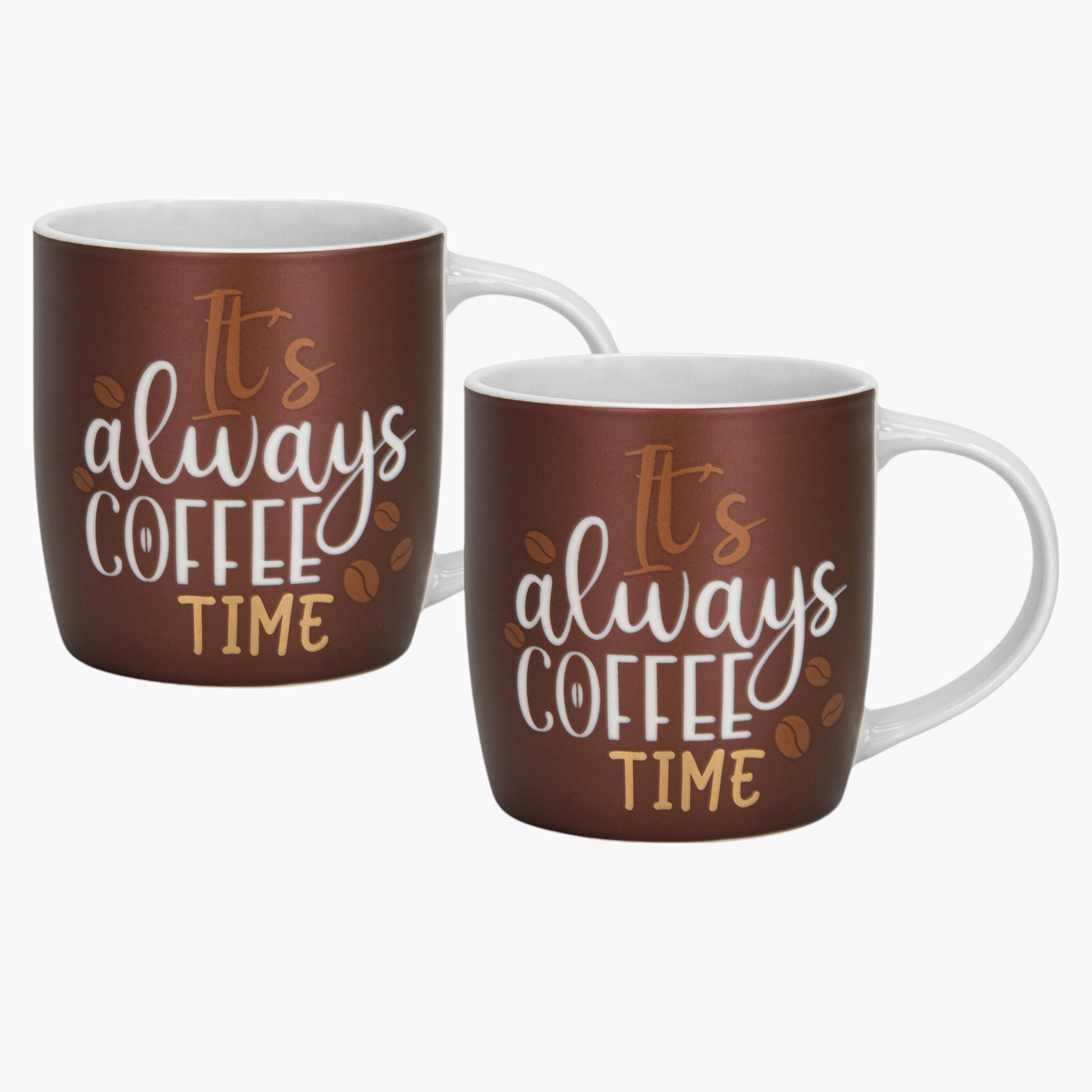 Typographic Print 2-Piece New Bone China Mug Set - 310 ml-household-dining-teaandcoffee-teaandcoffeesets-image-4
