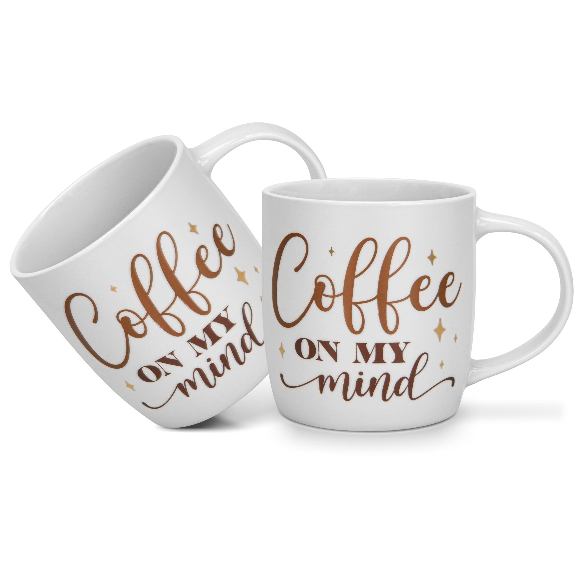 Fissman 2-Piece Slogan Print New Bone China Mug Set - 310 ml-household-dining-teaandcoffee-teaandcoffeesets-image-1