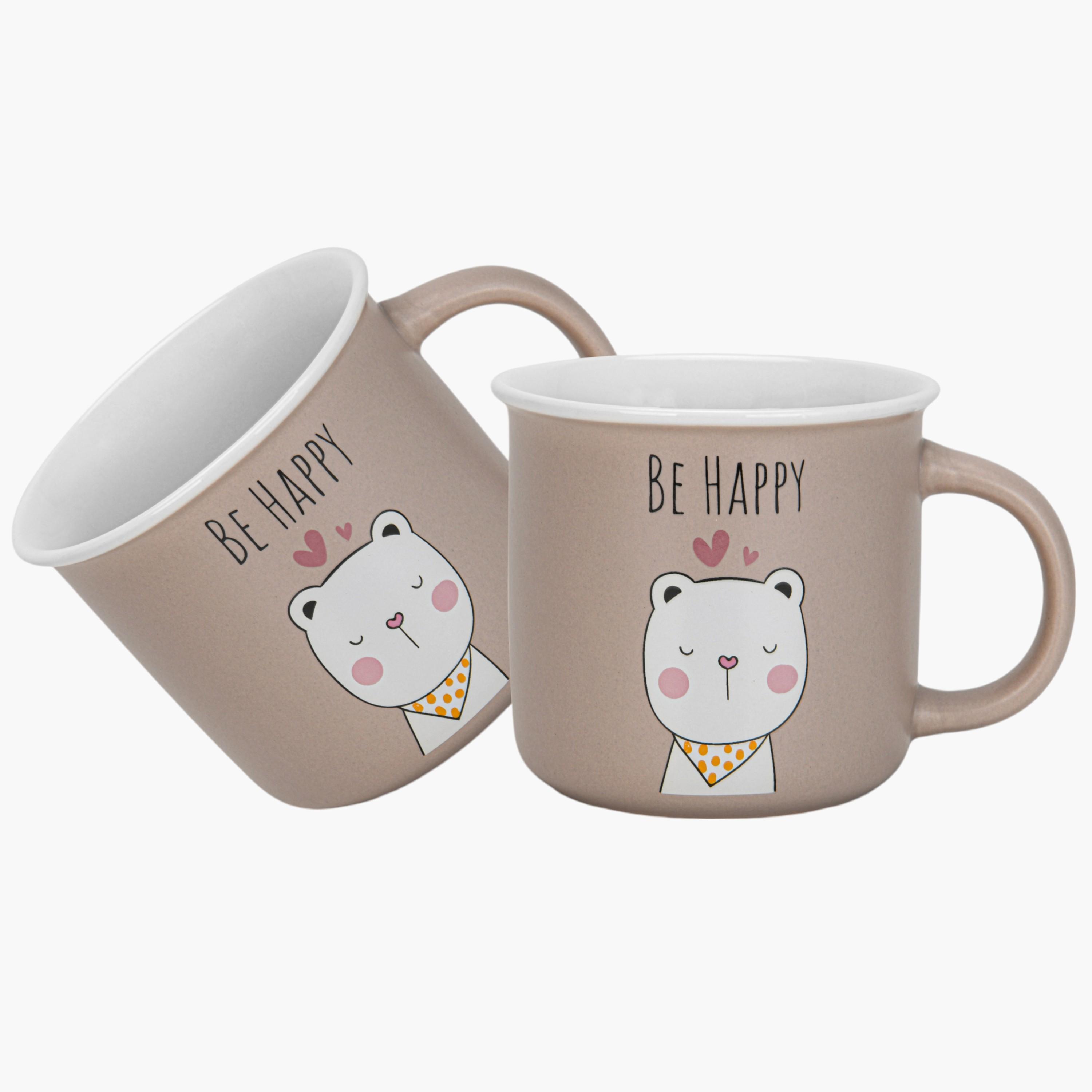 طقم مجات خزف صيني بطبعات قطعتين من فسيمان - 380 مل-household-dining-teaandcoffee-teaandcoffeesets-image-1