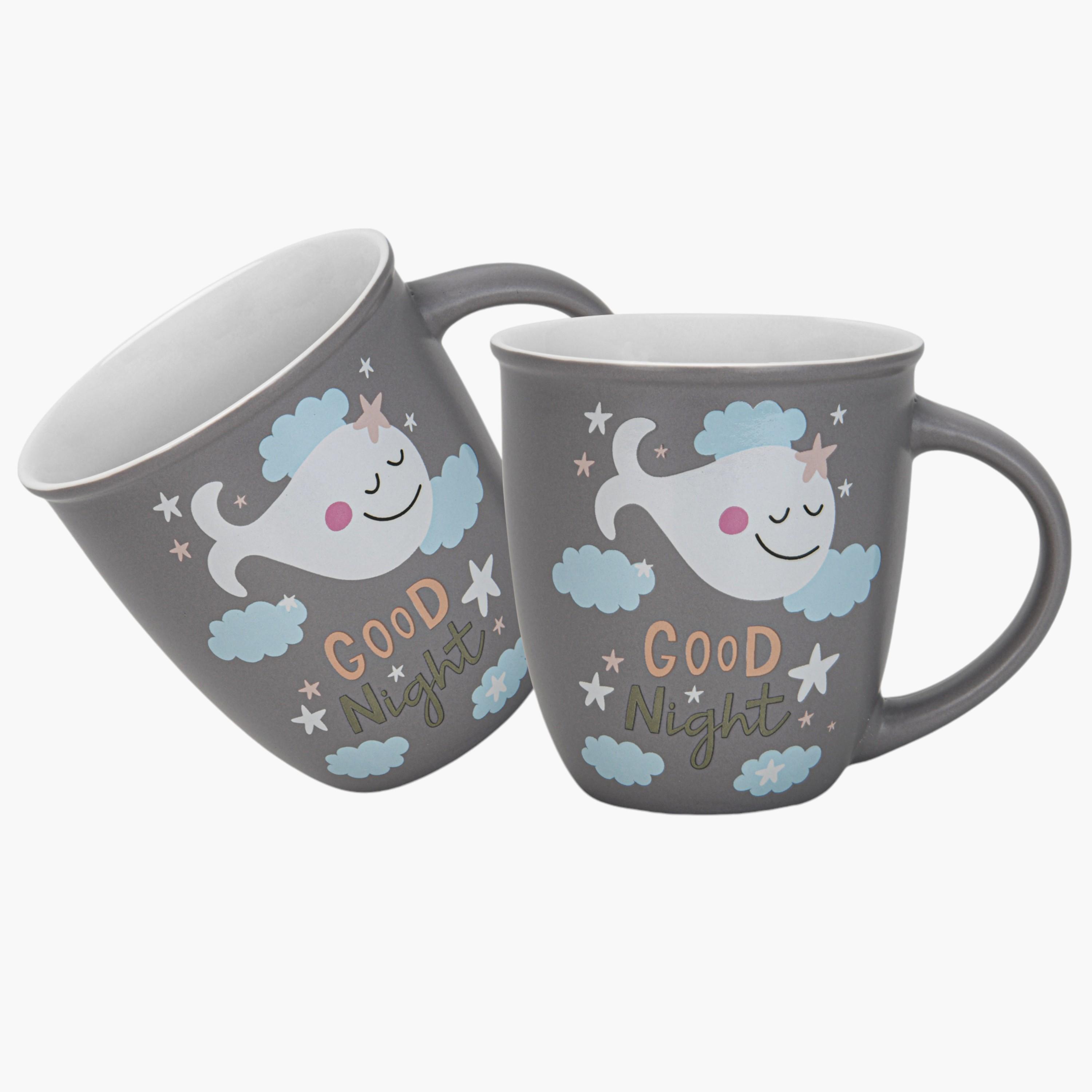 طقم أكواب خزف صيني بطبعات قطعتين من فسيمان - 380 مل-household-dining-teaandcoffee-teaandcoffeesets-image-1