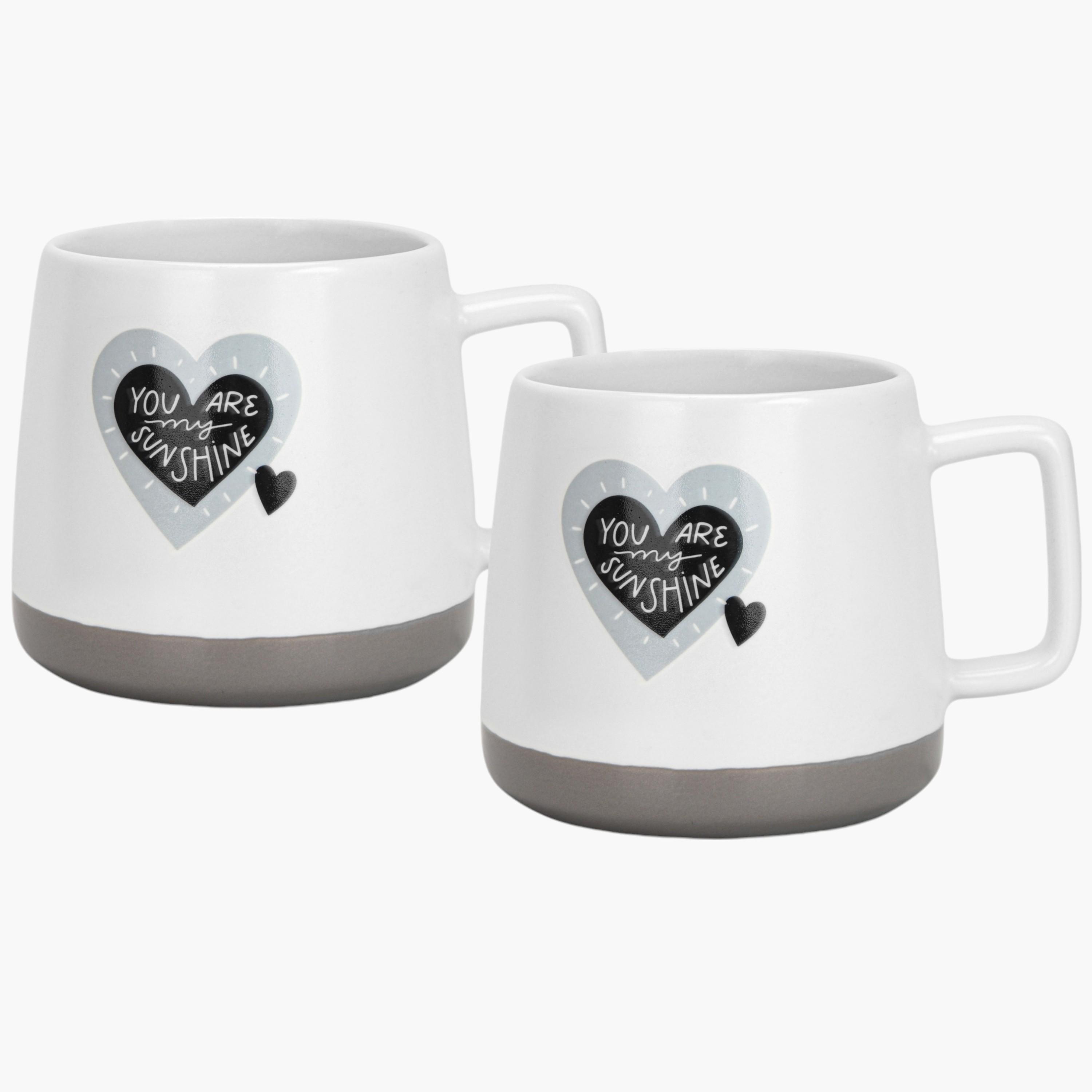 Heart Print 2-Piece New Bone China Mug Set - 400 ml-household-dining-teaandcoffee-teaandcoffeesets-image-4