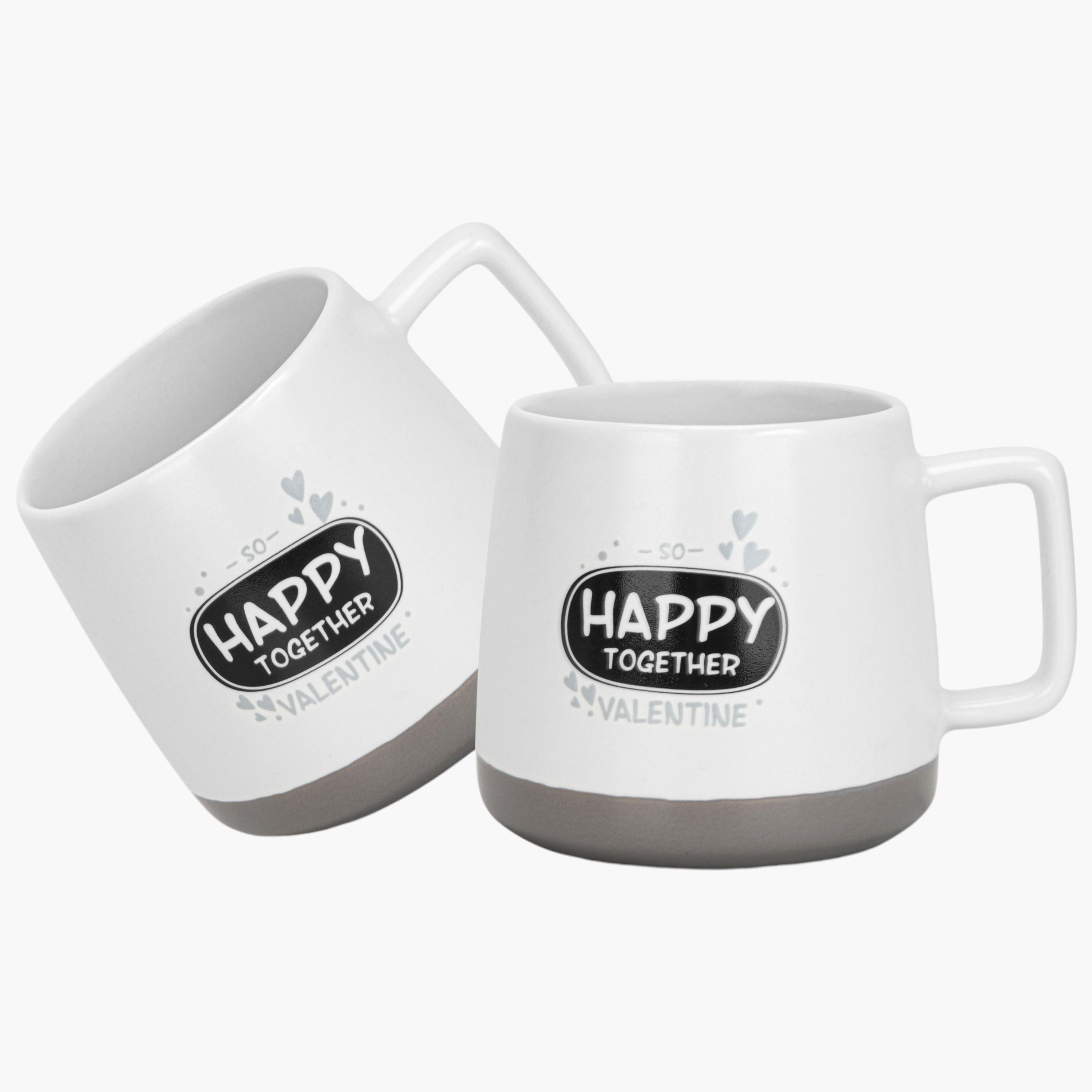Happy Together Print 2-Piece New Bone China Mug Set - 400 ml-household-dining-teaandcoffee-teaandcoffeesets-image-1