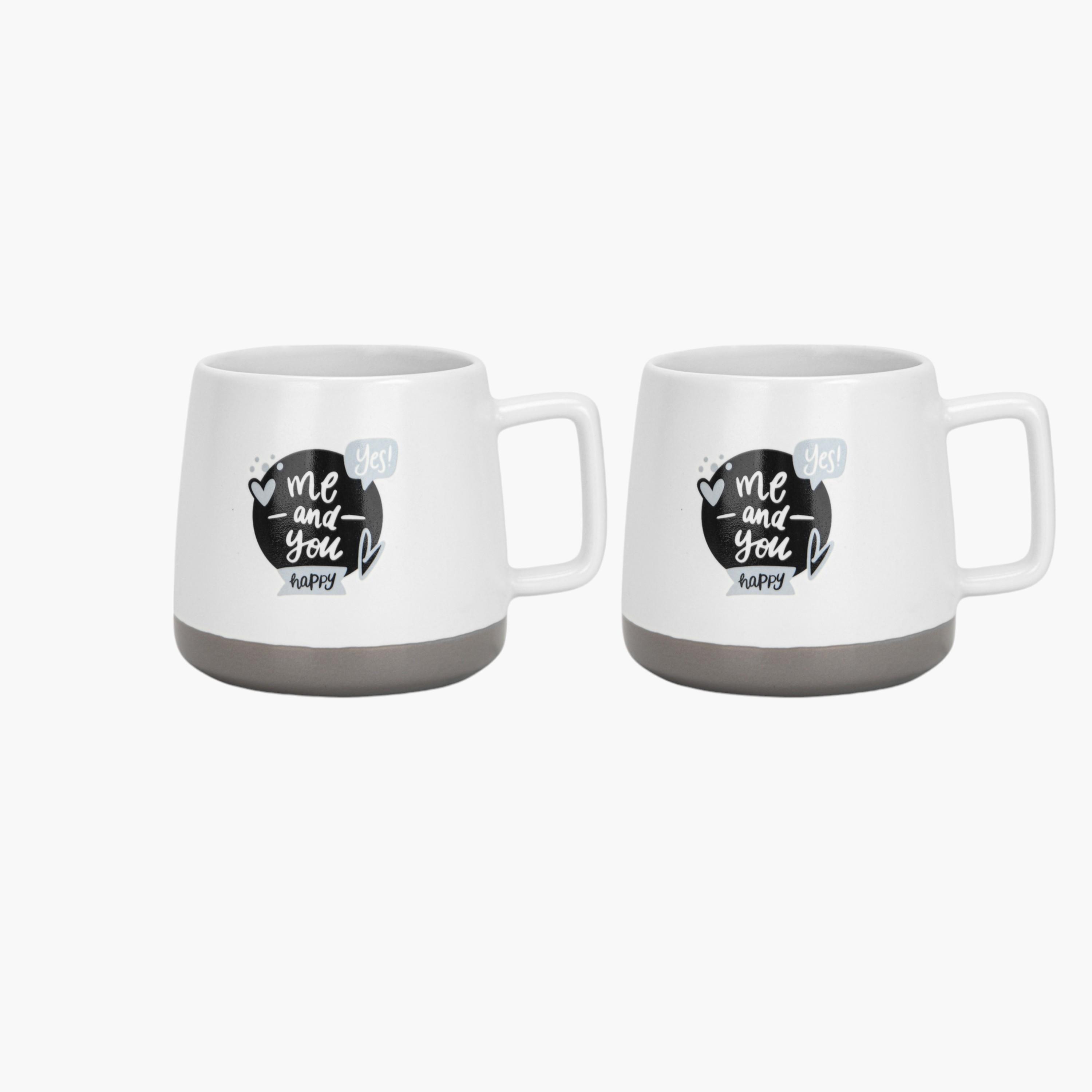 طقم مجات خزف صيني بطبعات تايبوجرافيك قطعتين من فسيمان - 400 مل-household-dining-teaandcoffee-teaandcoffeesets-image-3